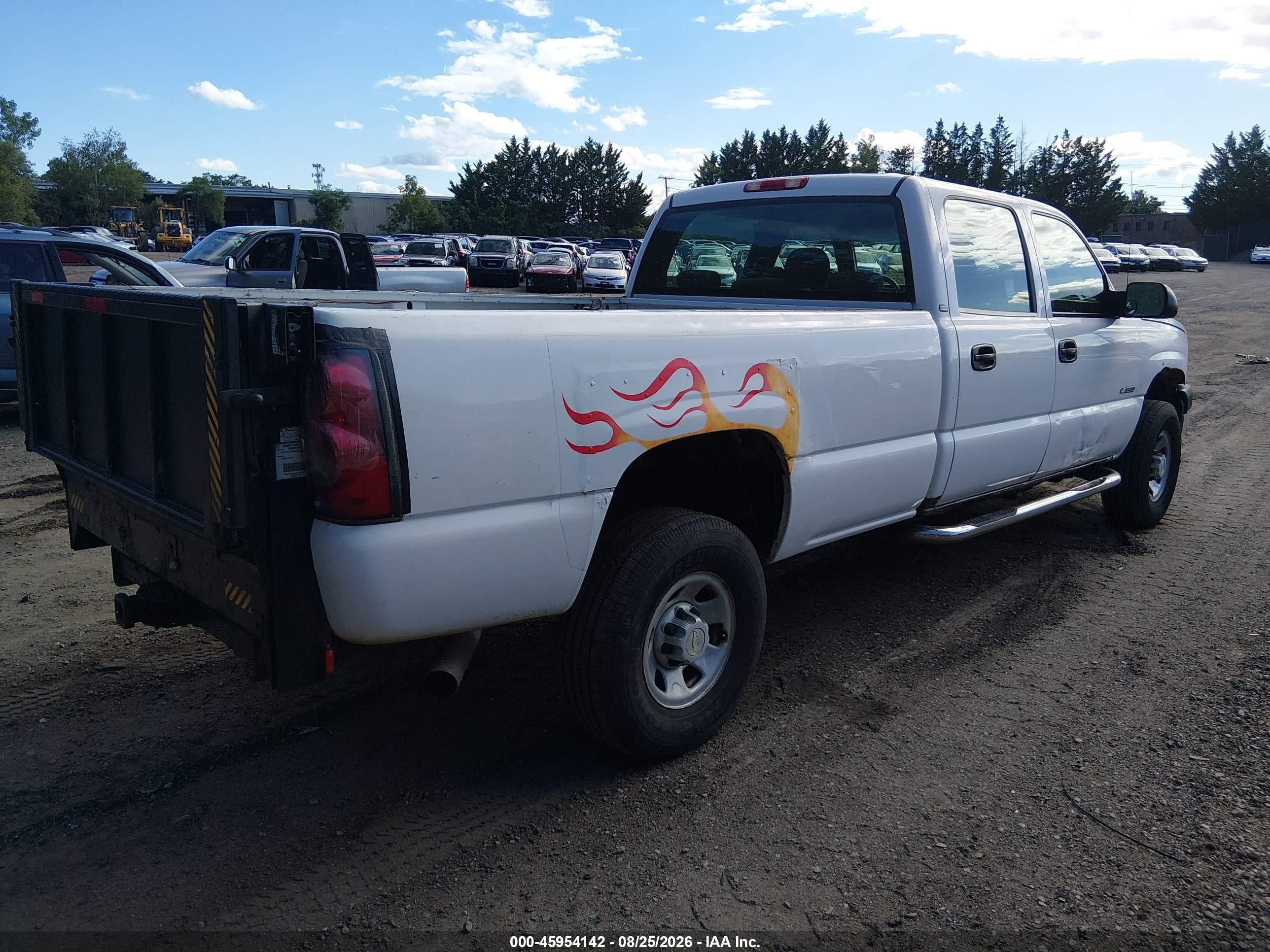 2005 Chevrolet Silverado 3500 Work Truck White vin: 1GCHK33U55F937525