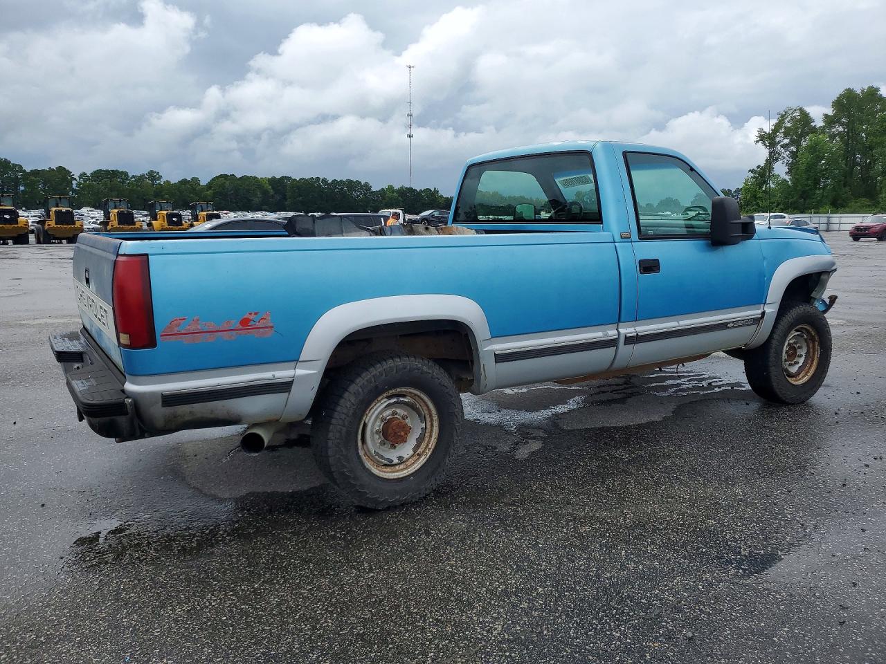 1993 Chevrolet Gmt-400 K3500 Blue vin: 1GCHK34F8PE244893