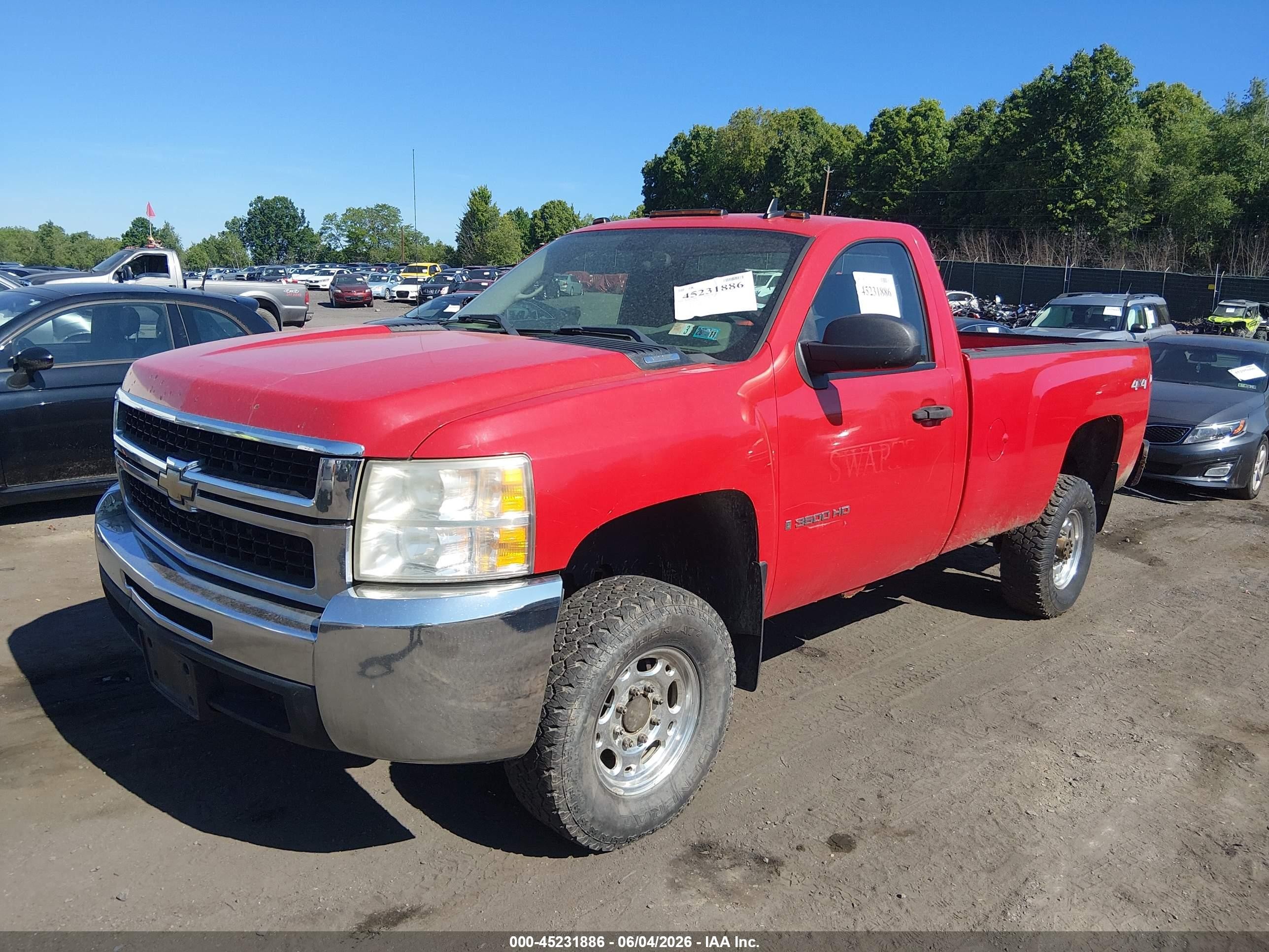 2007 Chevrolet Silverado 3500 Work Truck Red vin: 1GCHK34K77E548651
