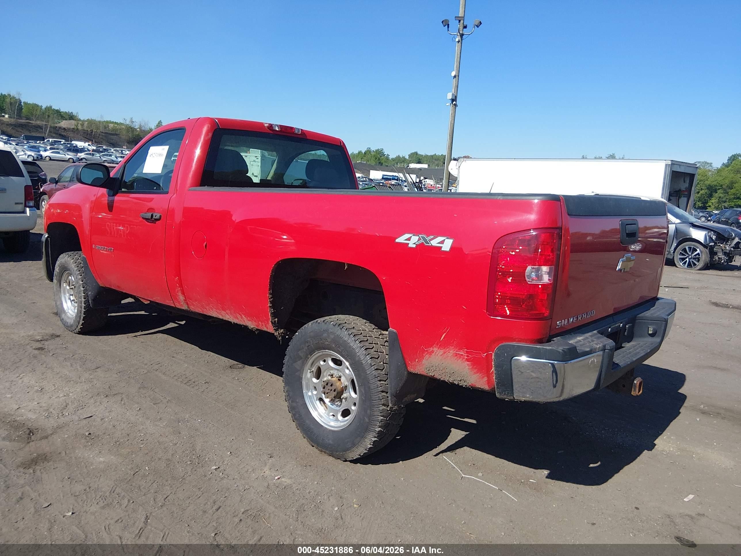 2007 Chevrolet Silverado 3500 Work Truck Red vin: 1GCHK34K77E548651
