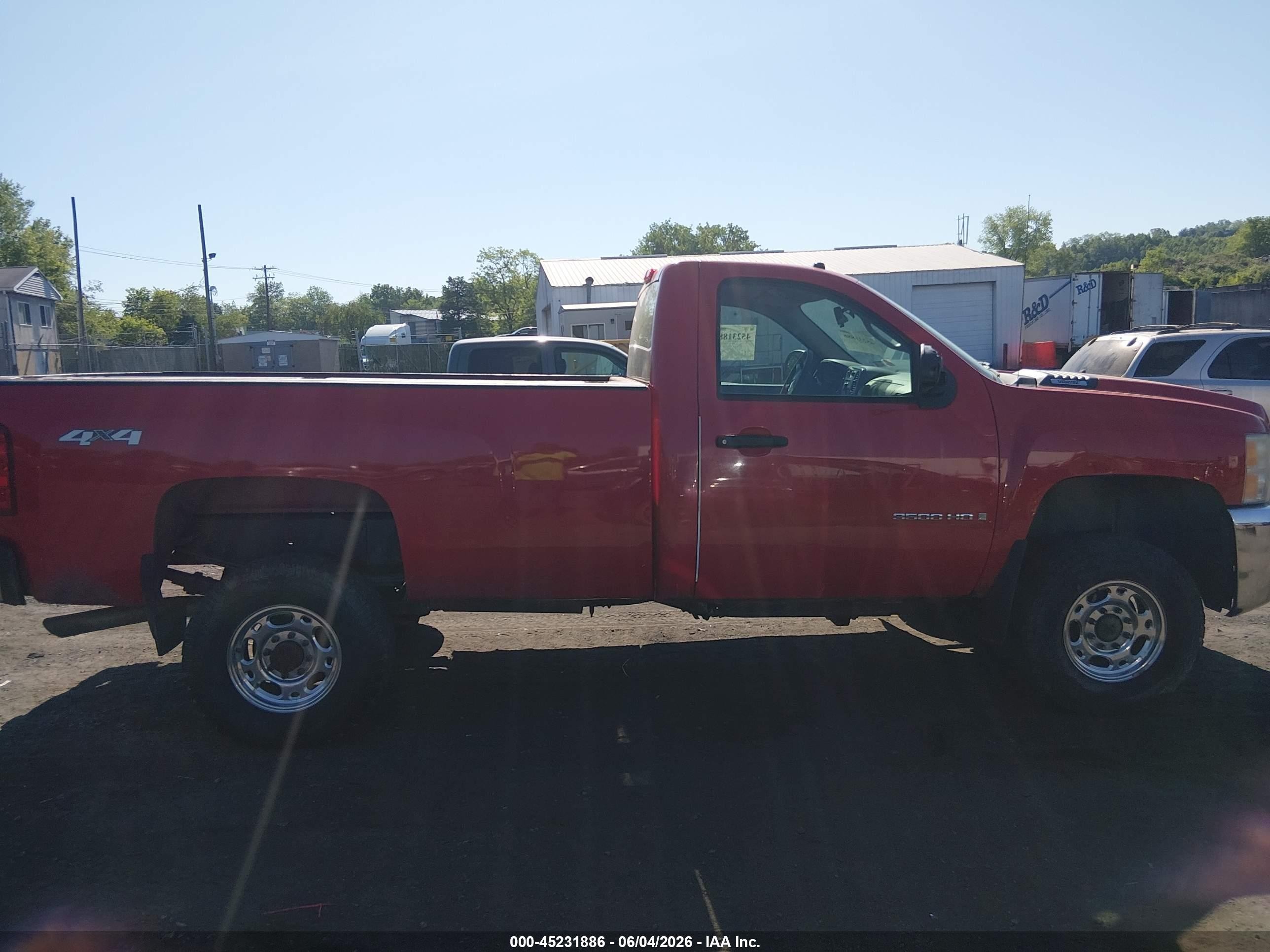 2007 Chevrolet Silverado 3500 Work Truck Red vin: 1GCHK34K77E548651