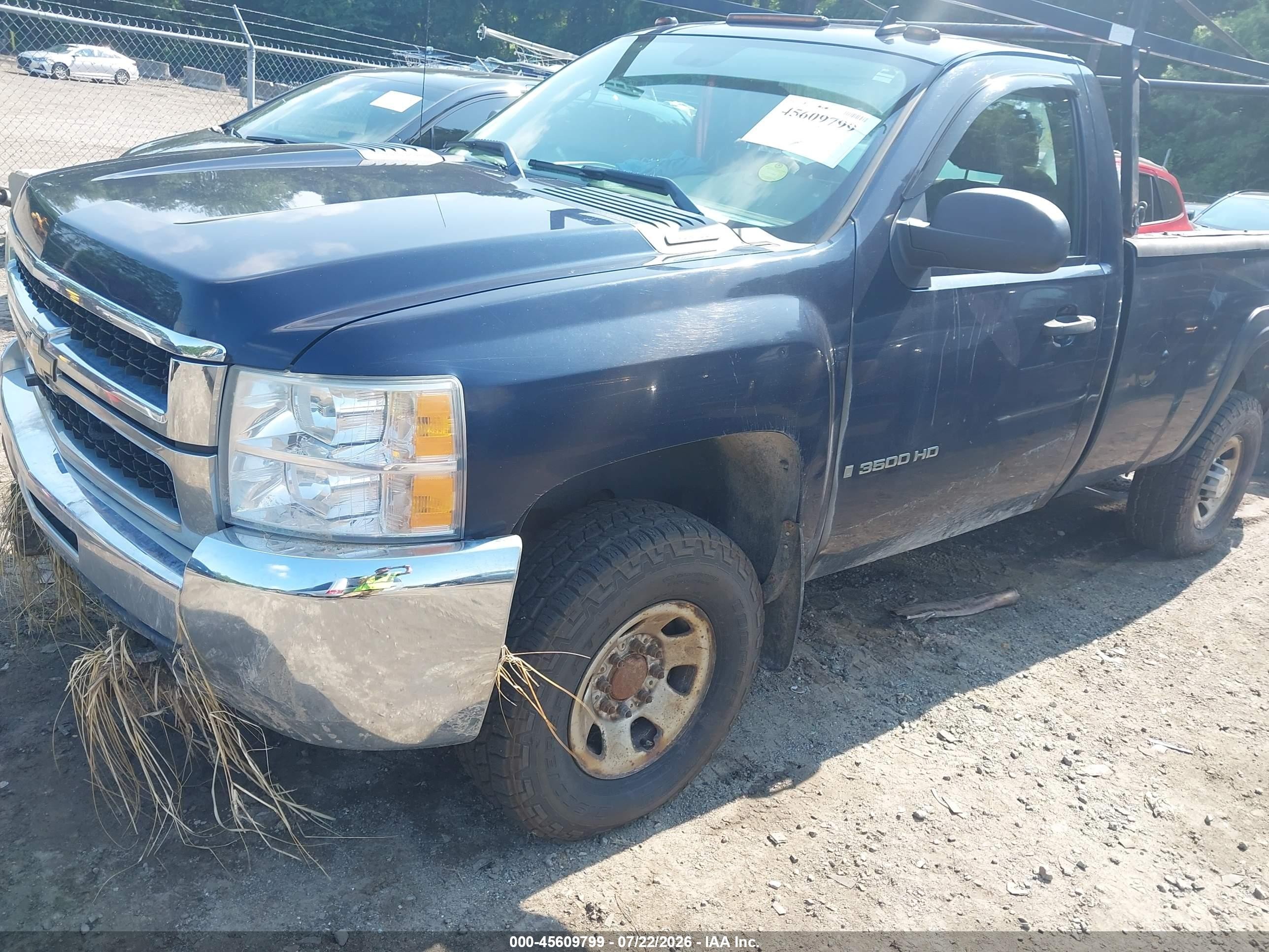 2007 Chevrolet Silverado 3500 Work Truck Blue vin: 1GCHK34K97E550661