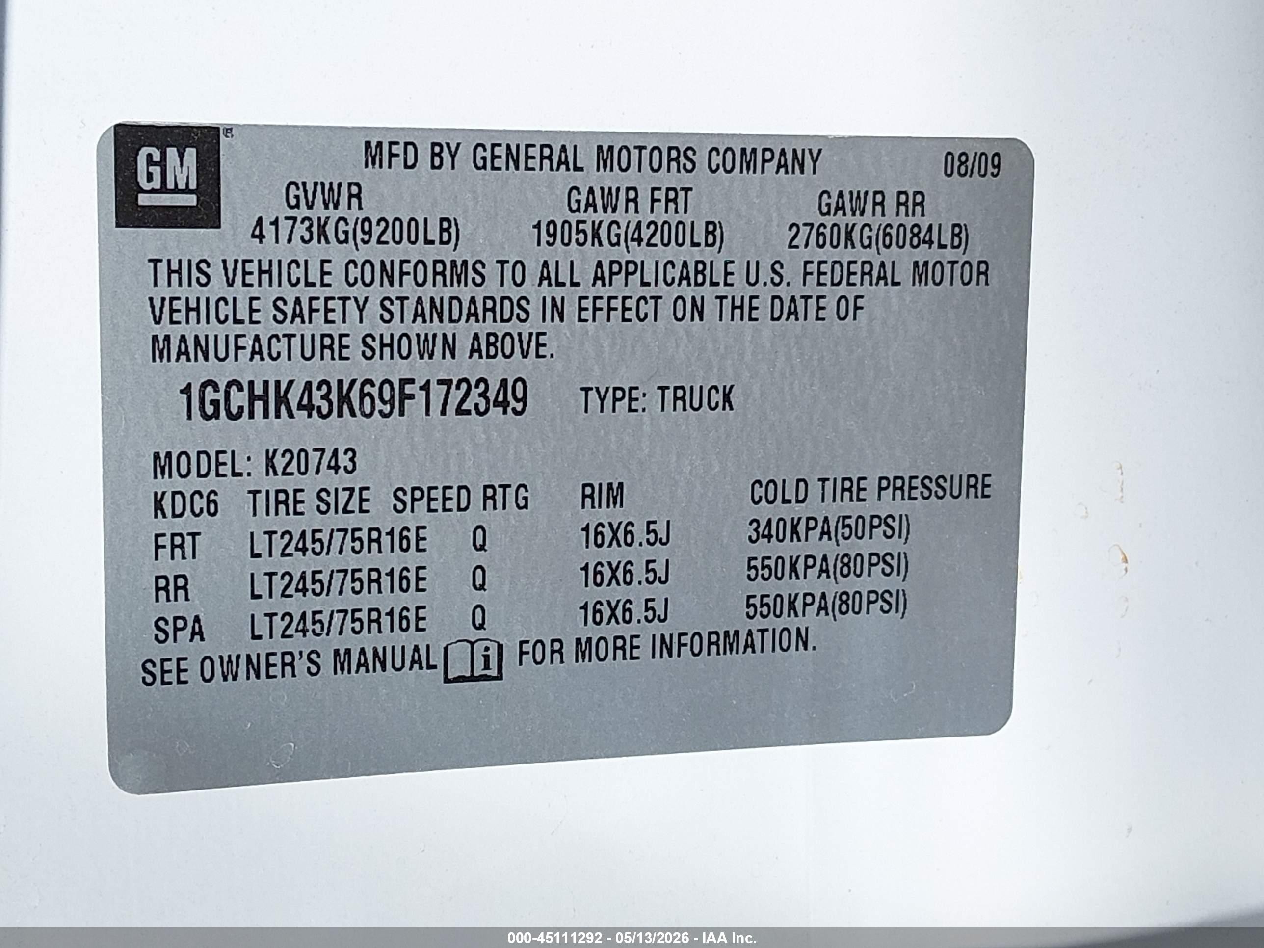 2009 Chevrolet Silverado 2500hd Work Truck Белый vin: 1GCHK43K69F172349