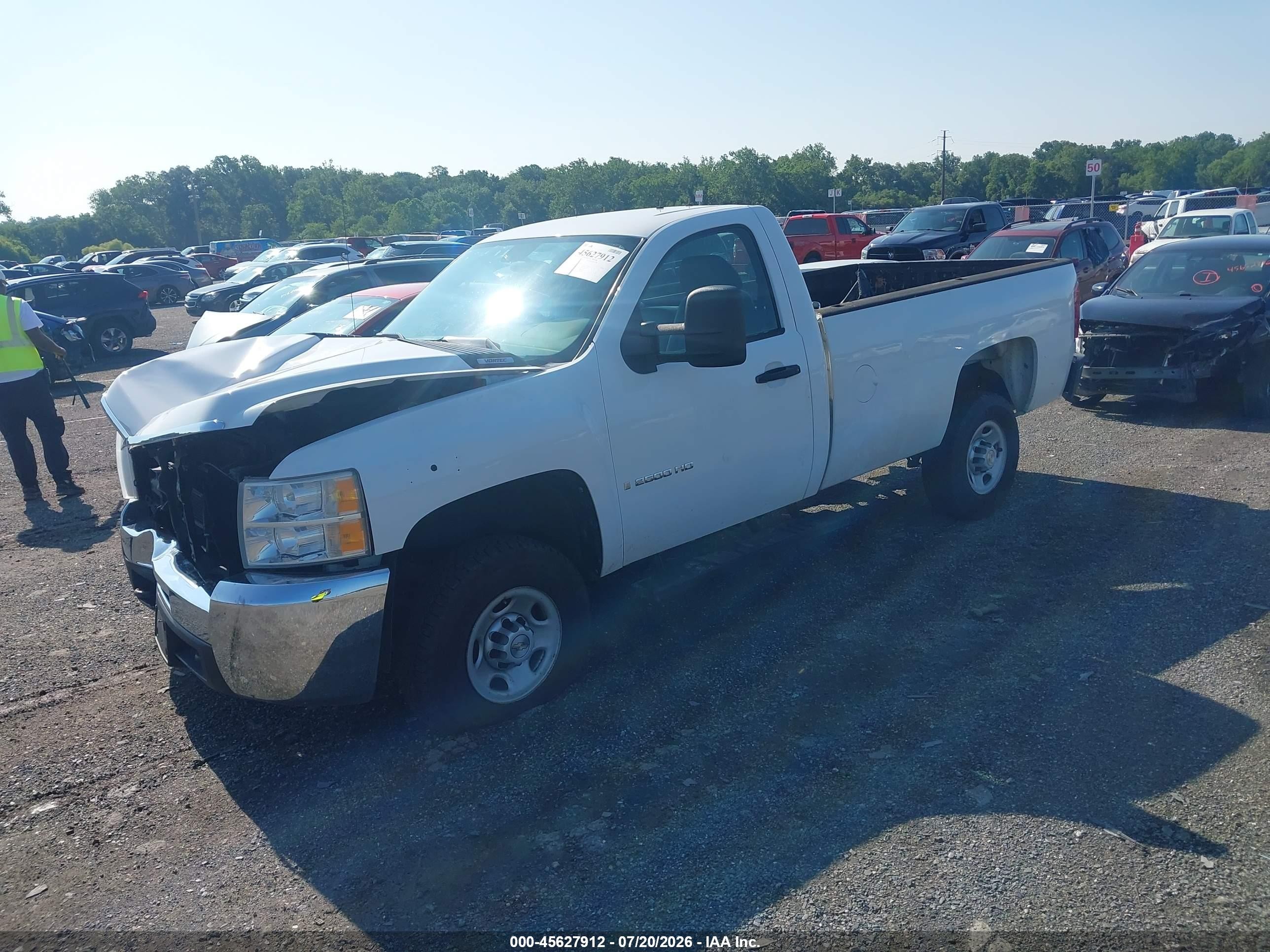 2009 Chevrolet Silverado 2500hd Work Truck White vin: 1GCHK44K69F175136