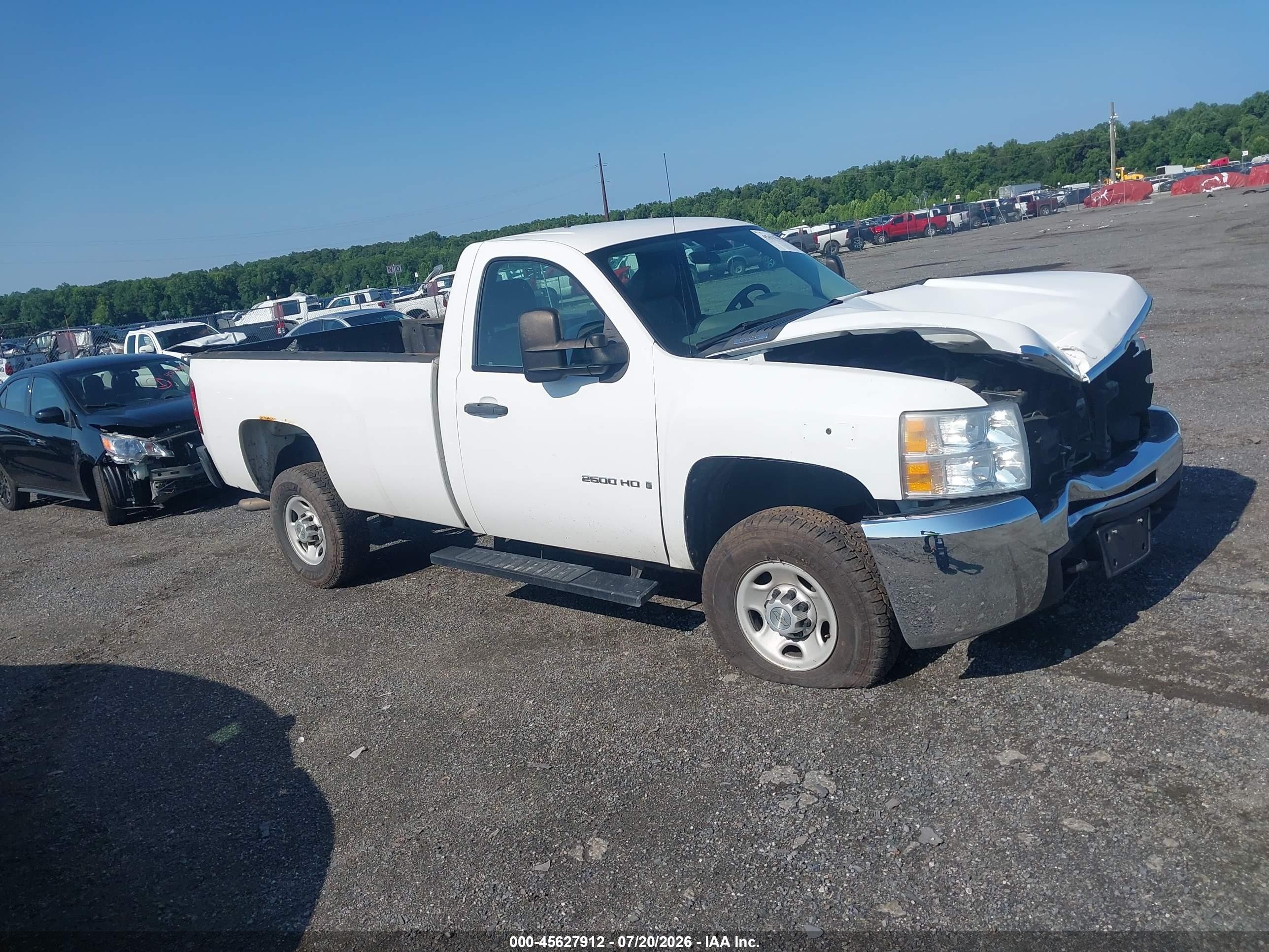 2009 Chevrolet Silverado 2500hd Work Truck White vin: 1GCHK44K69F175136
