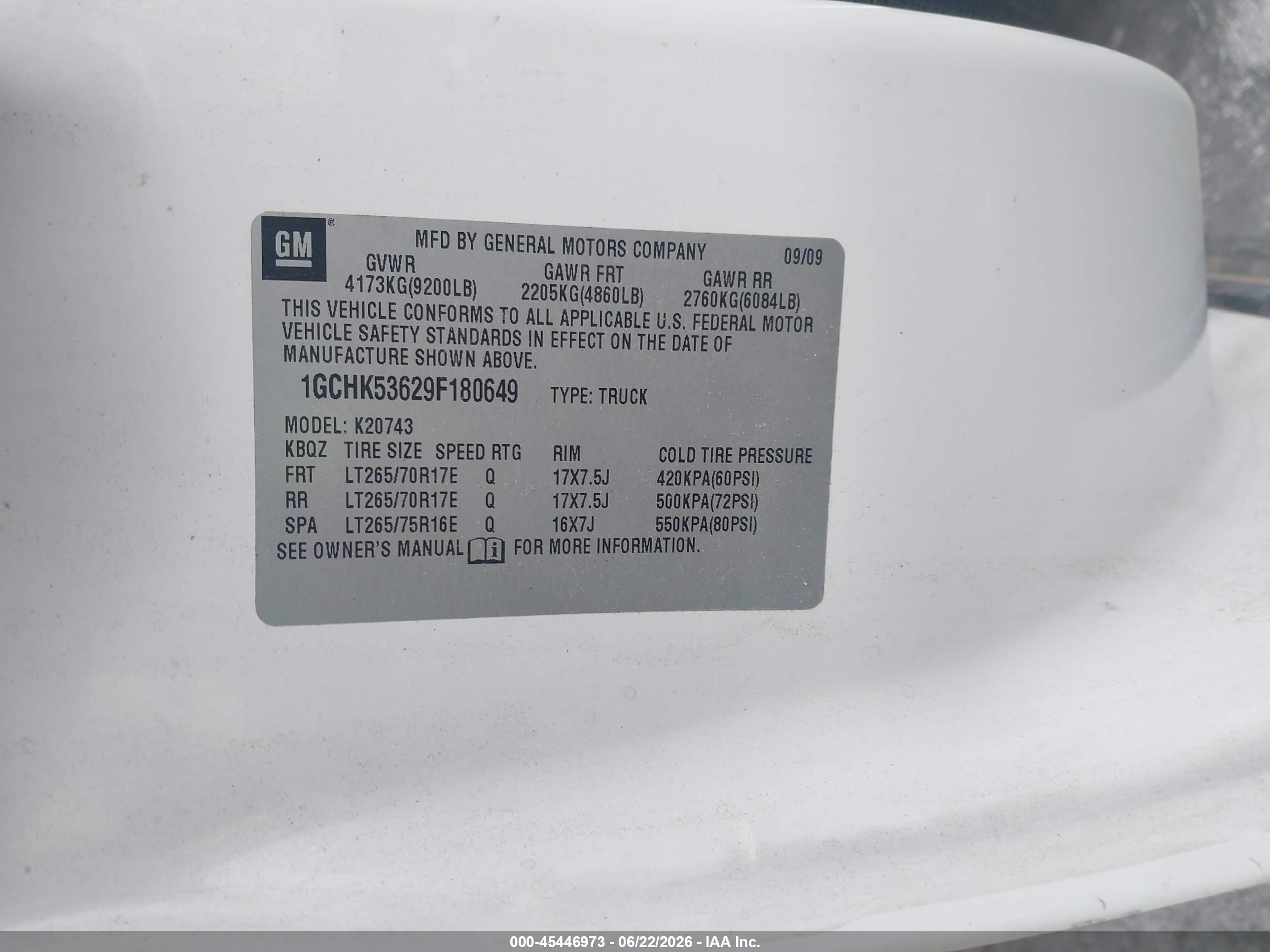 2009 Chevrolet Silverado 2500hd Lt White vin: 1GCHK53629F180649