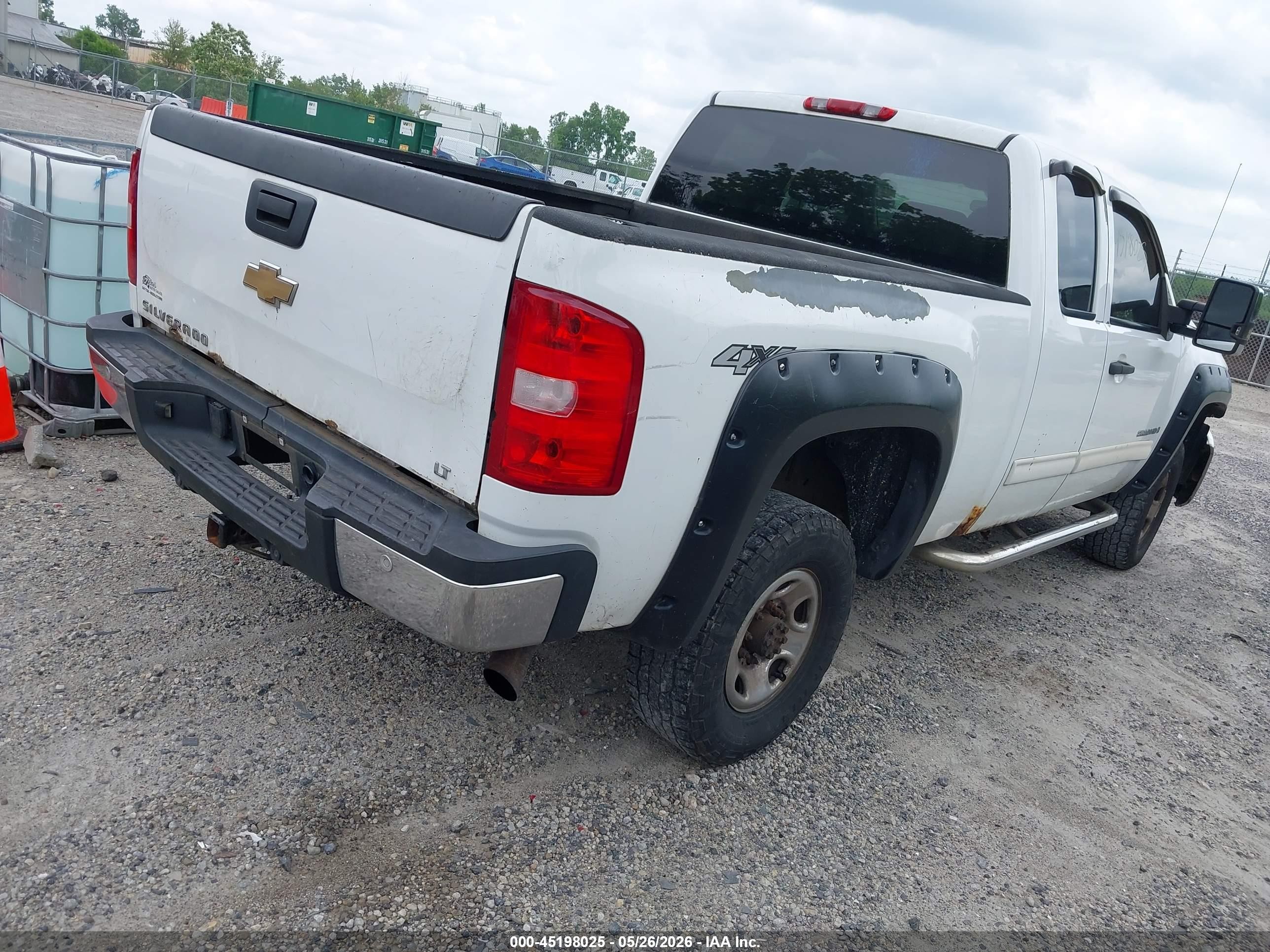 2009 Chevrolet Silverado 2500hd Lt White vin: 1GCHK59K99E124007