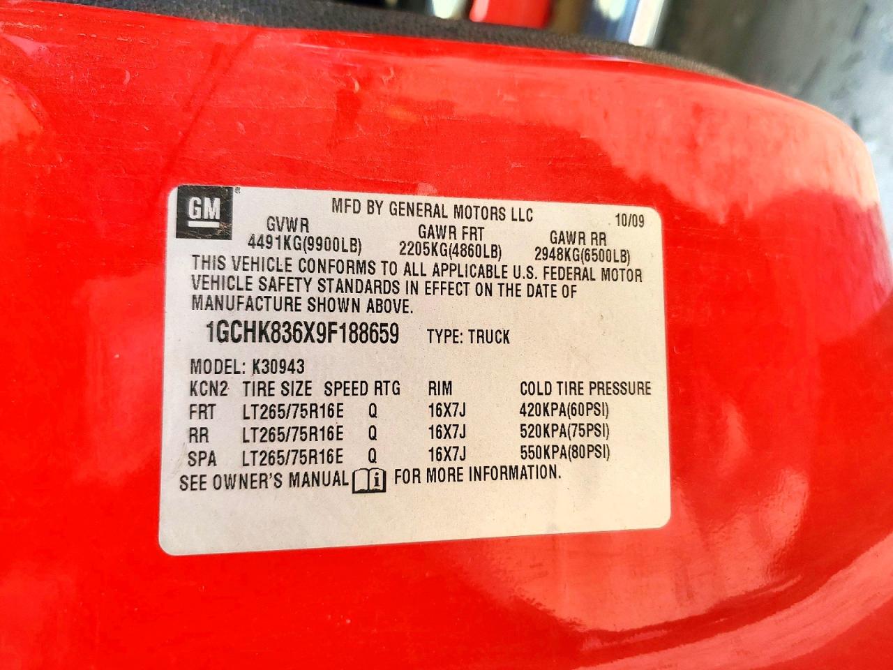 2009 Chevrolet Silverado K3500 Lt Red vin: 1GCHK836X9F188659