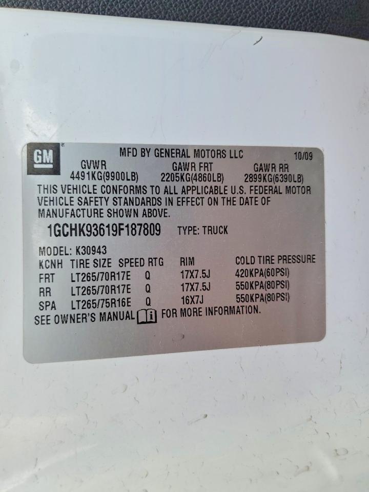2009 Chevrolet Silverado K3500 Ltz White vin: 1GCHK93619F187809