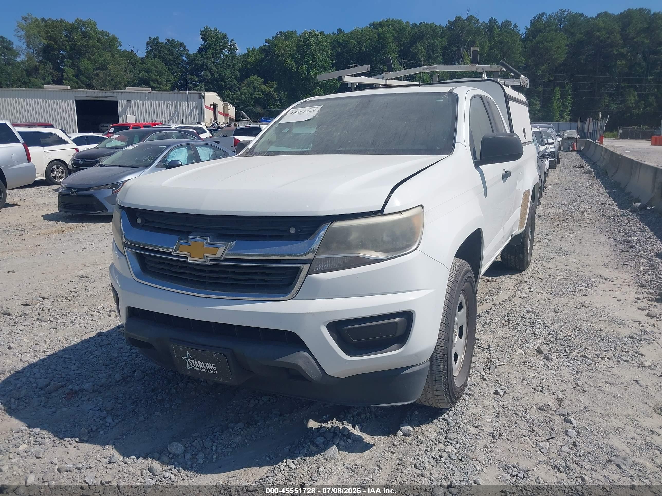 2015 Chevrolet Colorado 2wd Wt White vin: 1GCHSAEA6F1142165