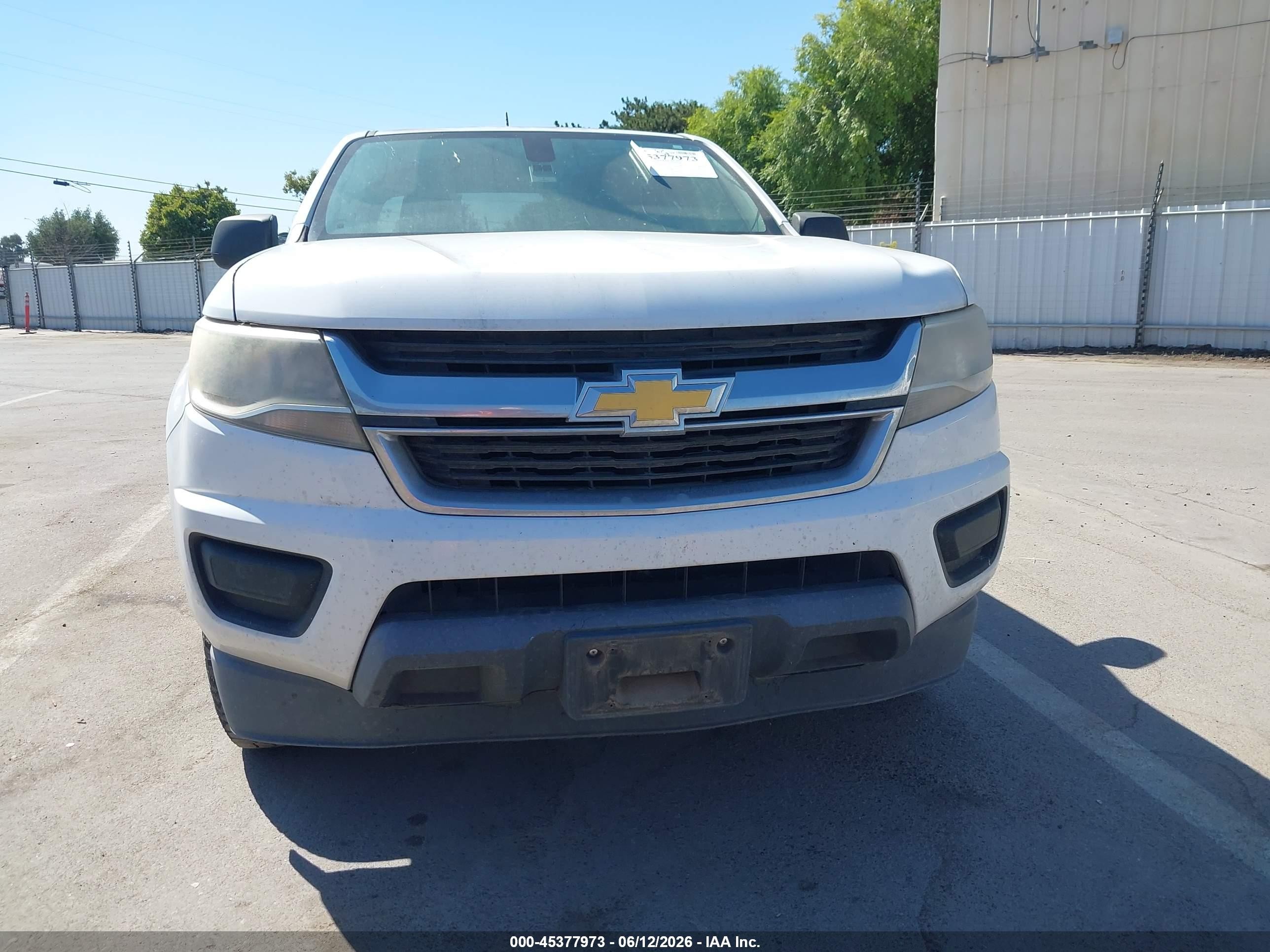 2015 Chevrolet Colorado 2wd Wt White vin: 1GCHSAEA8F1272187