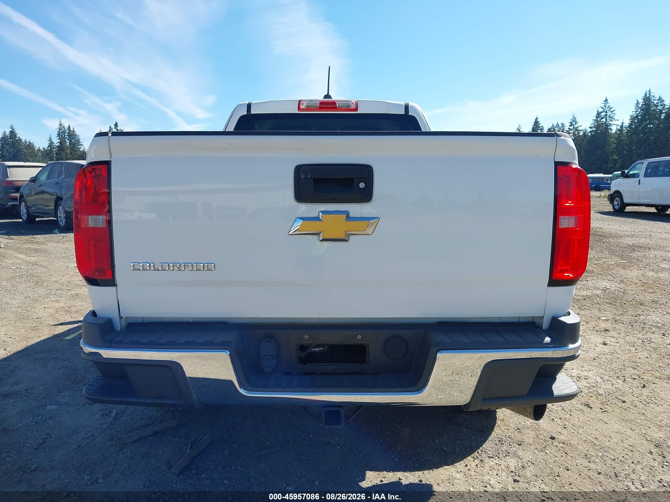 2016 Chevrolet Colorado 2wd Wt White vin: 1GCHSBE19G1307956