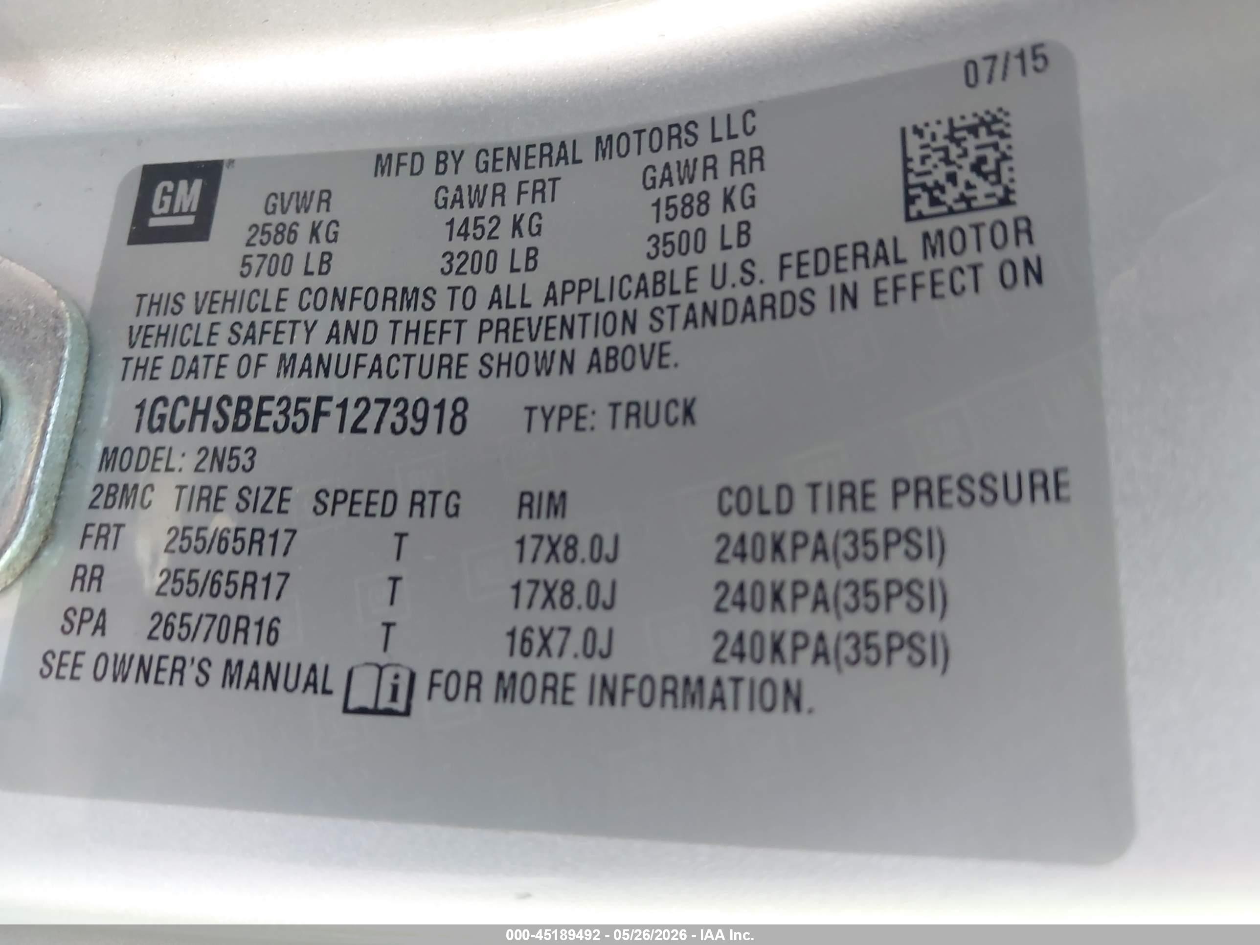 2015 Chevrolet Colorado Lt Silver vin: 1GCHSBE35F1273918