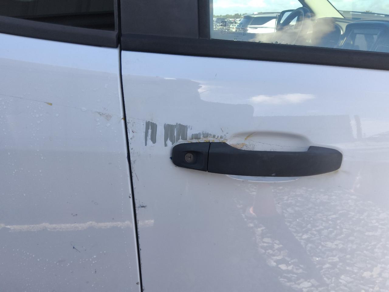 2019 Chevrolet Colorado White vin: 1GCHSBEA3K1332859 Damage: Right Front Door, Dent(S) W/ Paint Dmg, 1 To 2 Inches