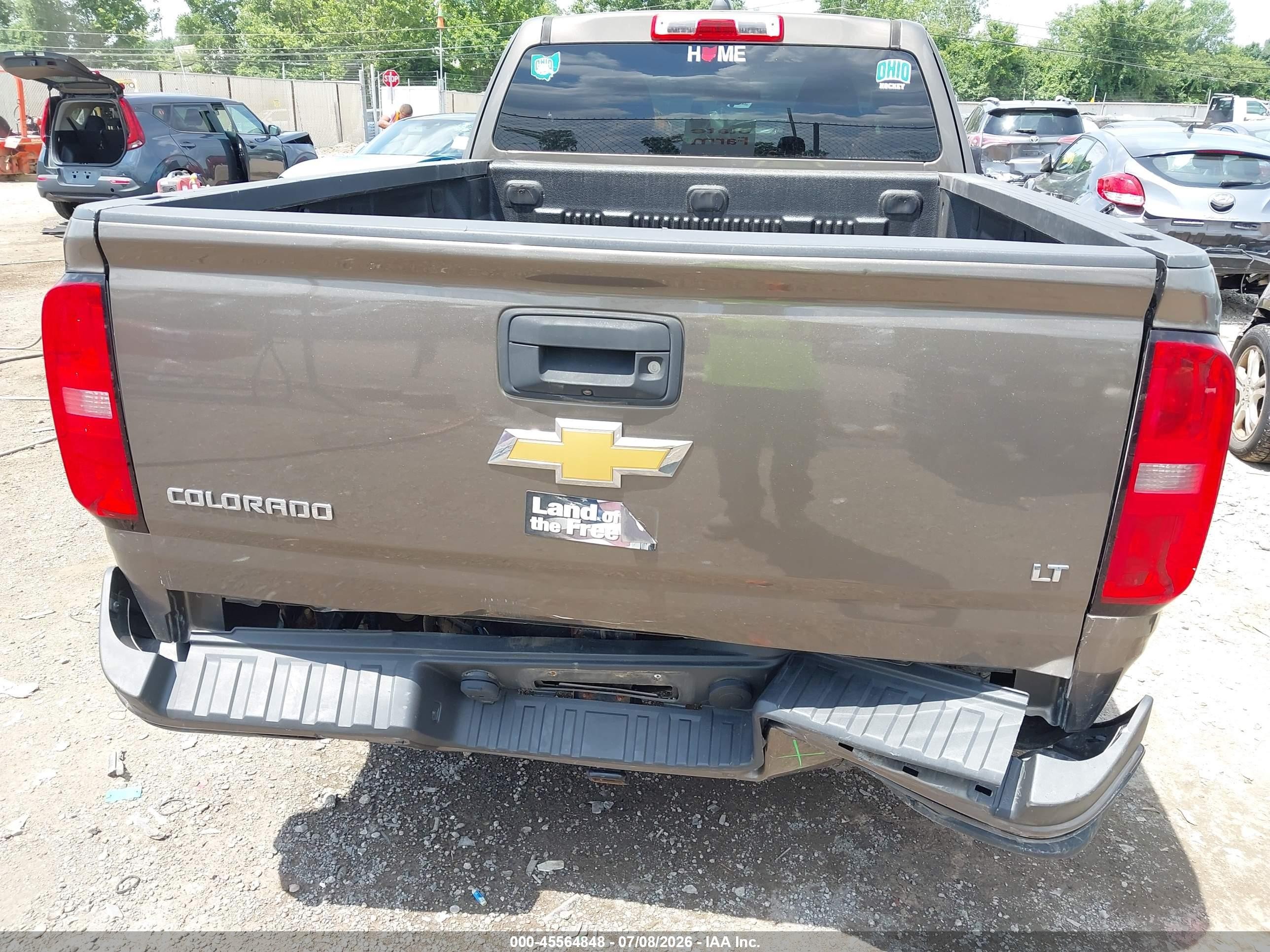 2015 Chevrolet Colorado 2wd Lt Brown vin: 1GCHSBEA4F1138363