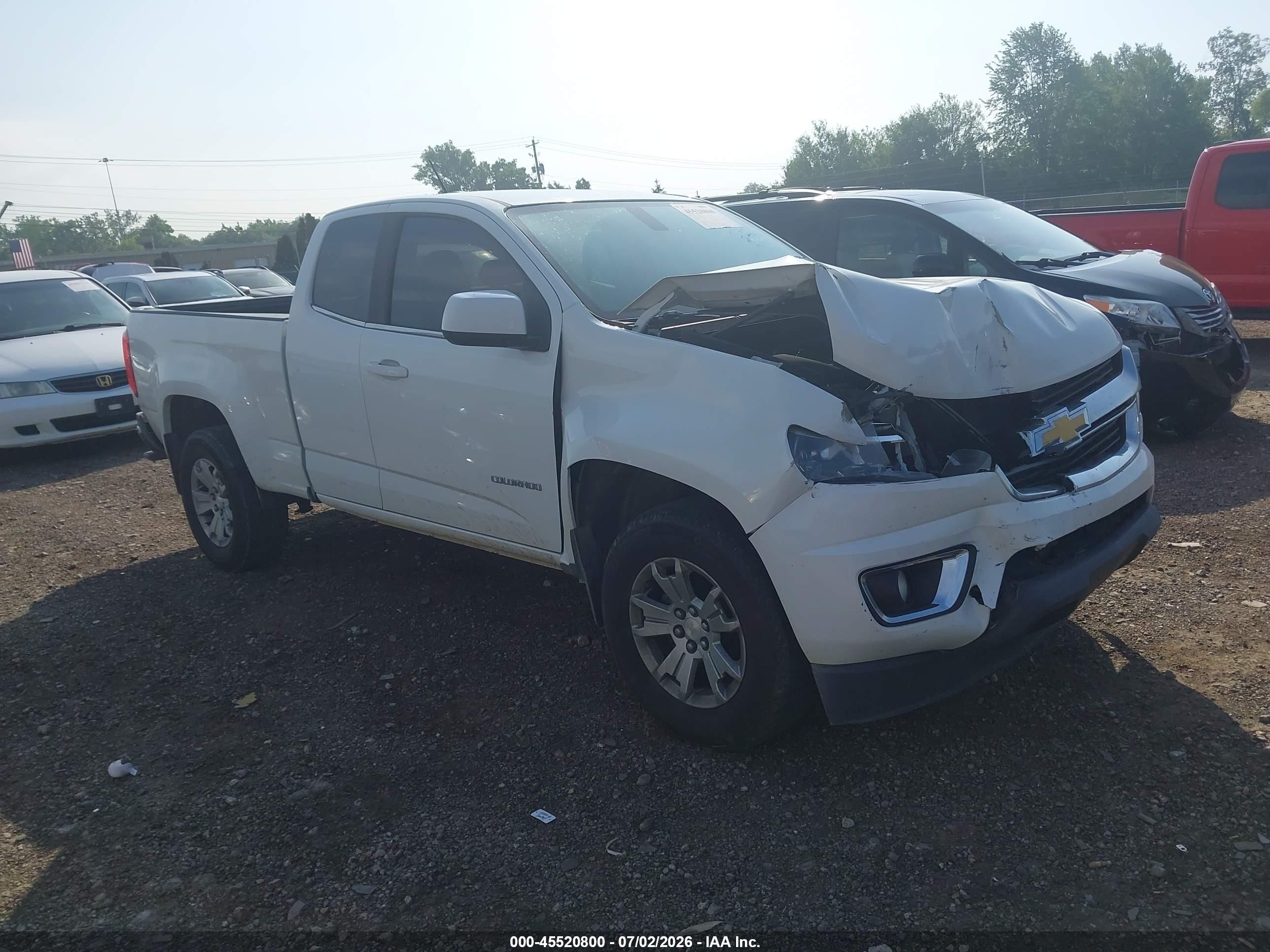 2015 Chevrolet Colorado 2wd Lt White vin: 1GCHSBEA4F1154403