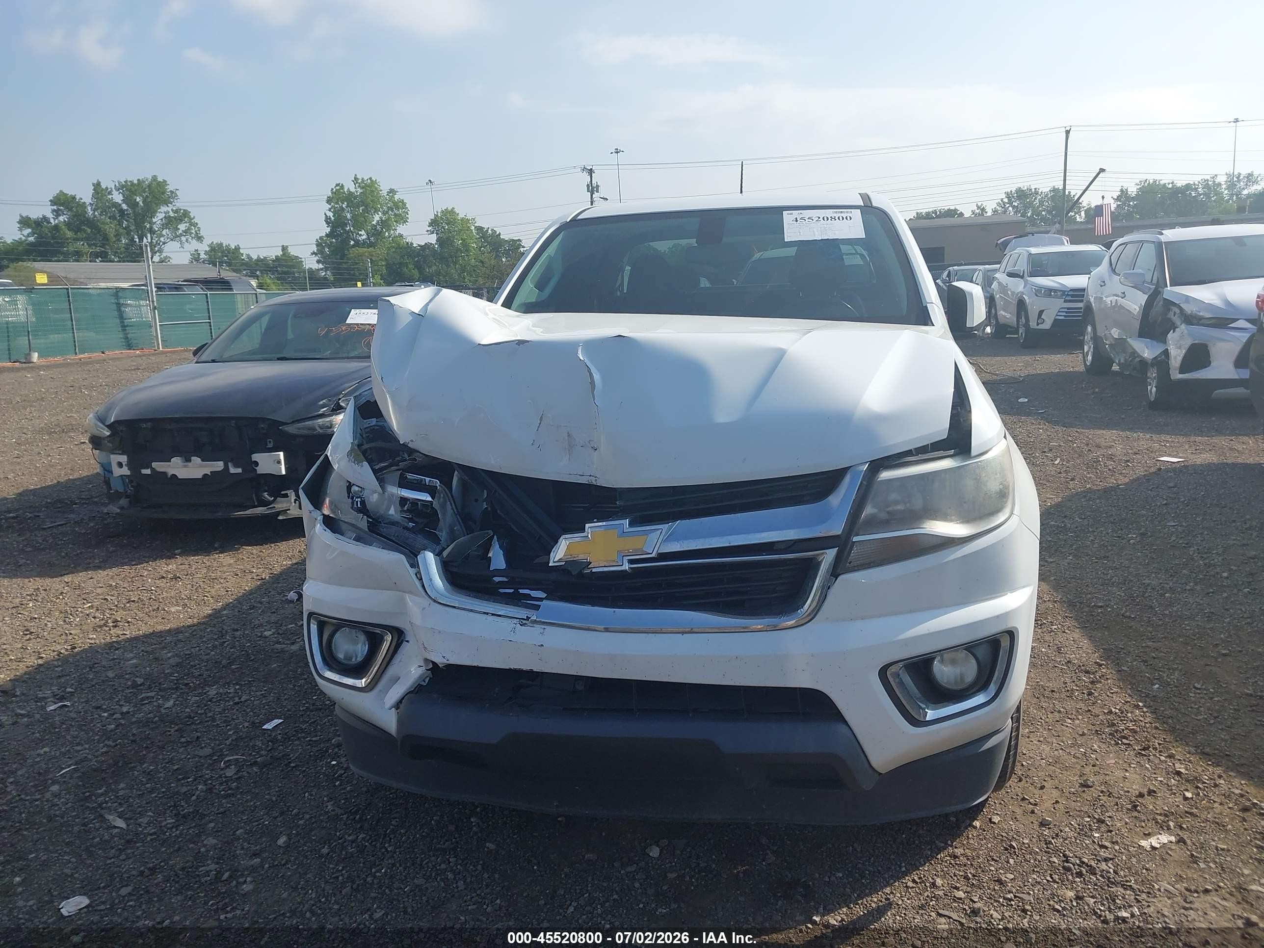 2015 Chevrolet Colorado 2wd Lt White vin: 1GCHSBEA4F1154403