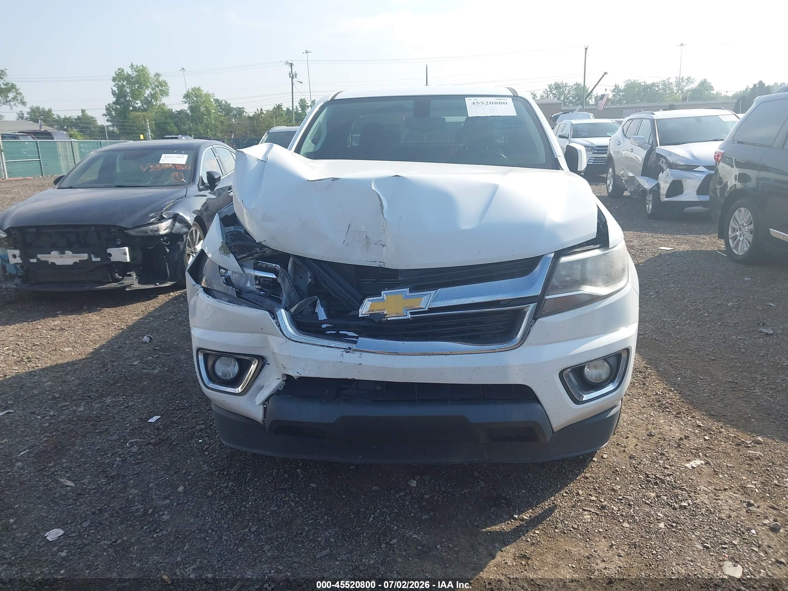 2015 Chevrolet Colorado 2wd Lt White vin: 1GCHSBEA4F1154403