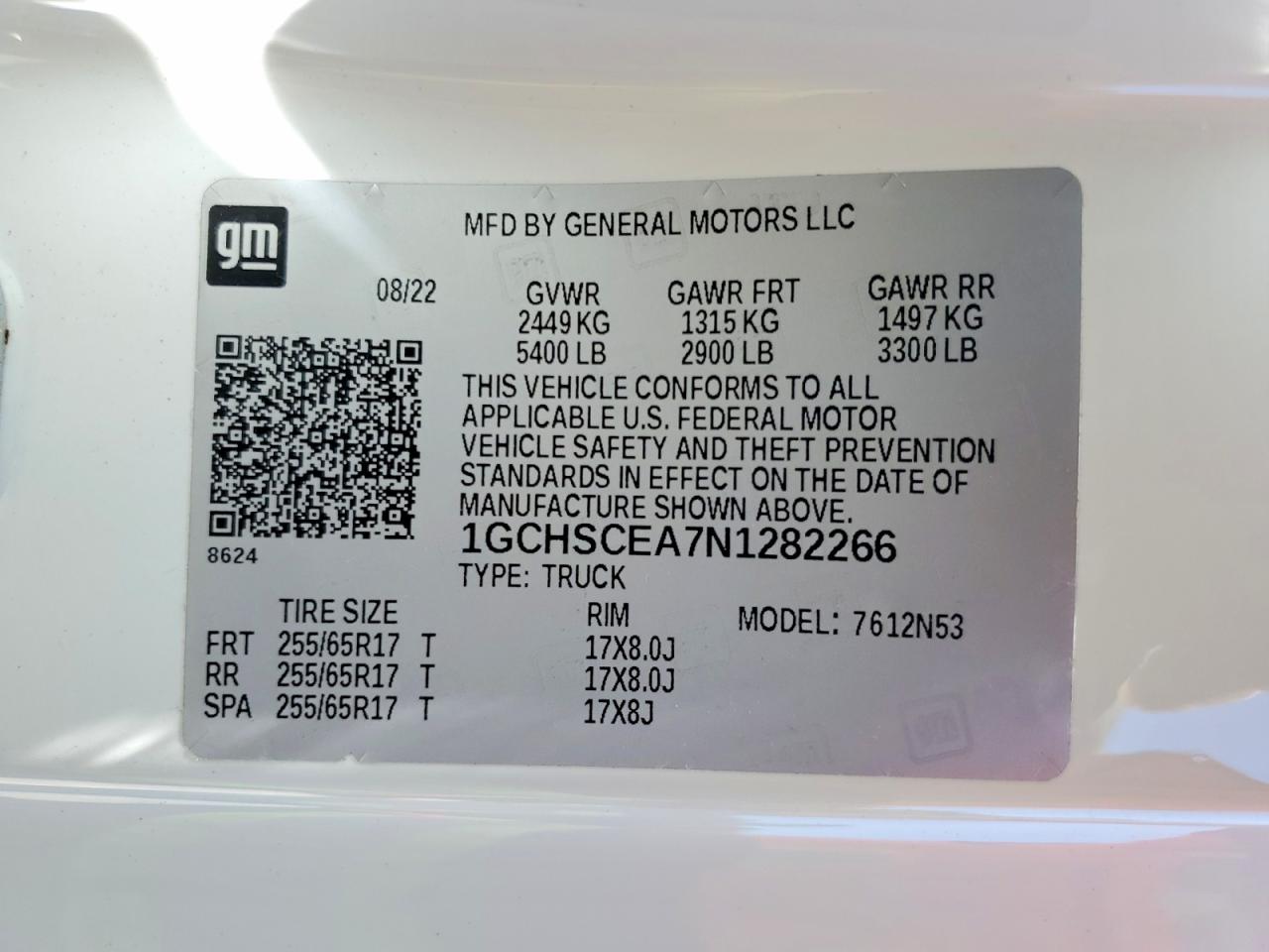2022 Chevrolet Colorado Lt White vin: 1GCHSCEA7N1282266