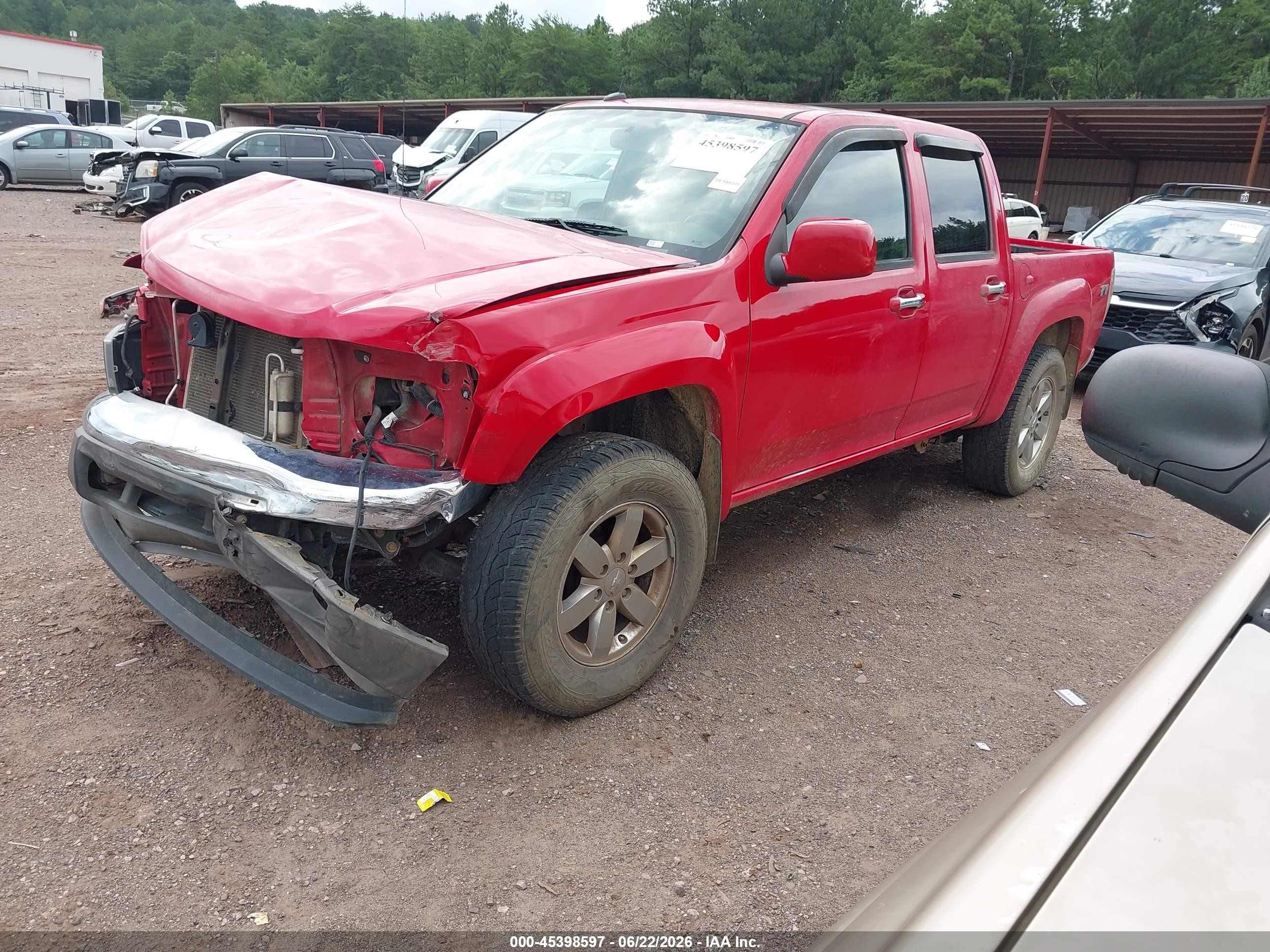 2012 Chevrolet Colorado Lt W/2lt Red vin: 1GCHSDFE2C8150544