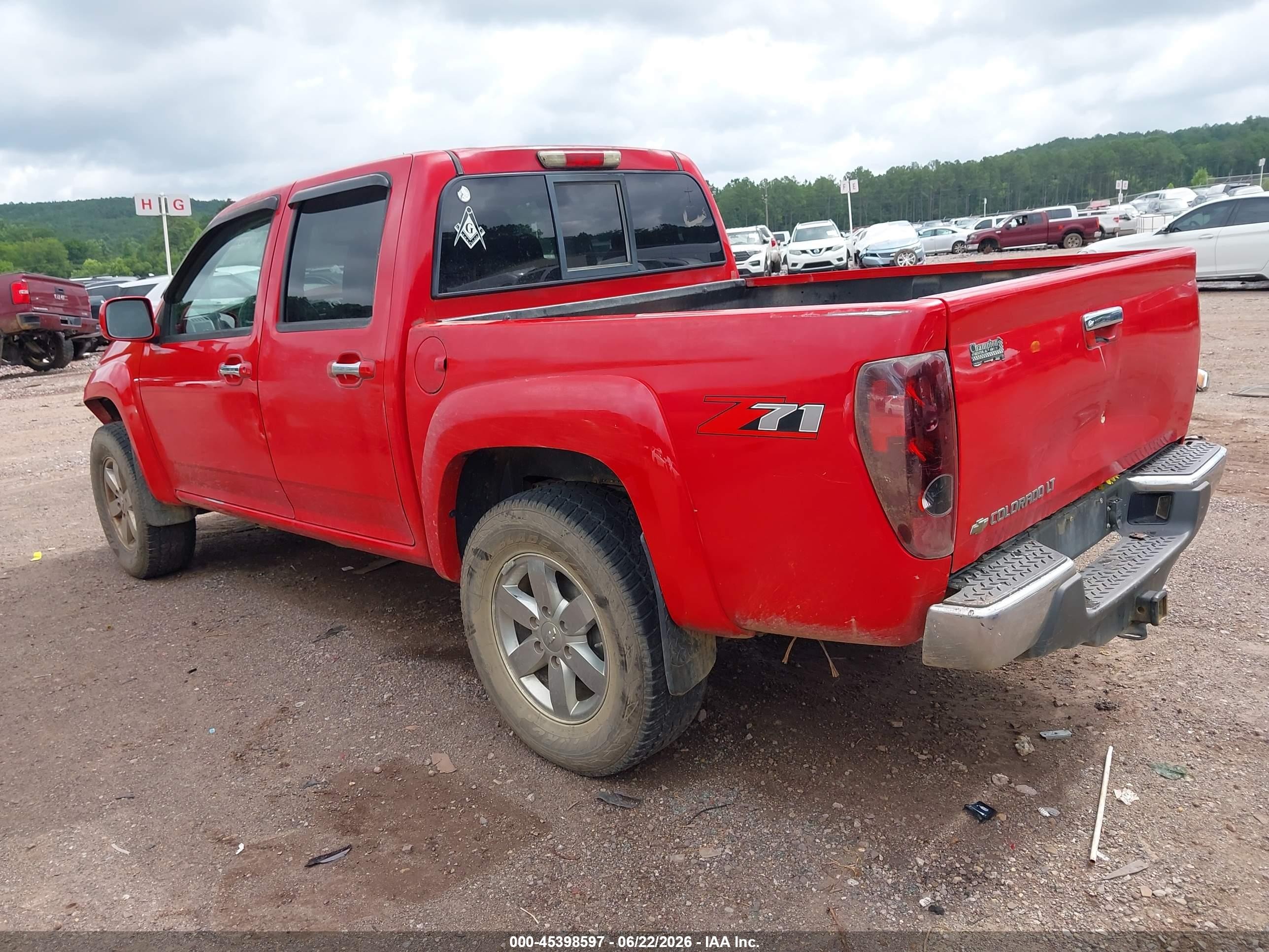 2012 Chevrolet Colorado Lt W/2lt Red vin: 1GCHSDFE2C8150544