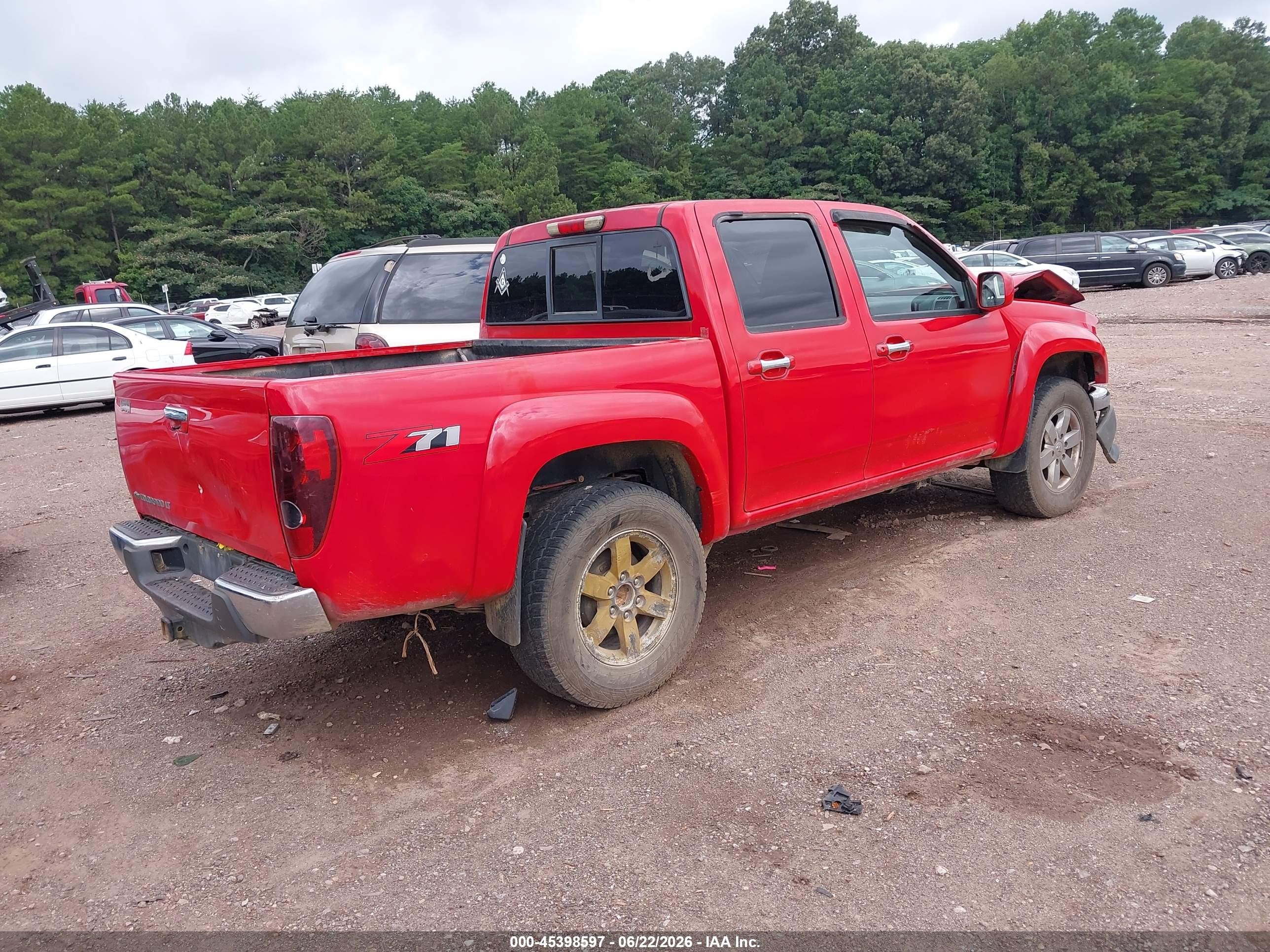2012 Chevrolet Colorado Lt W/2lt Red vin: 1GCHSDFE2C8150544