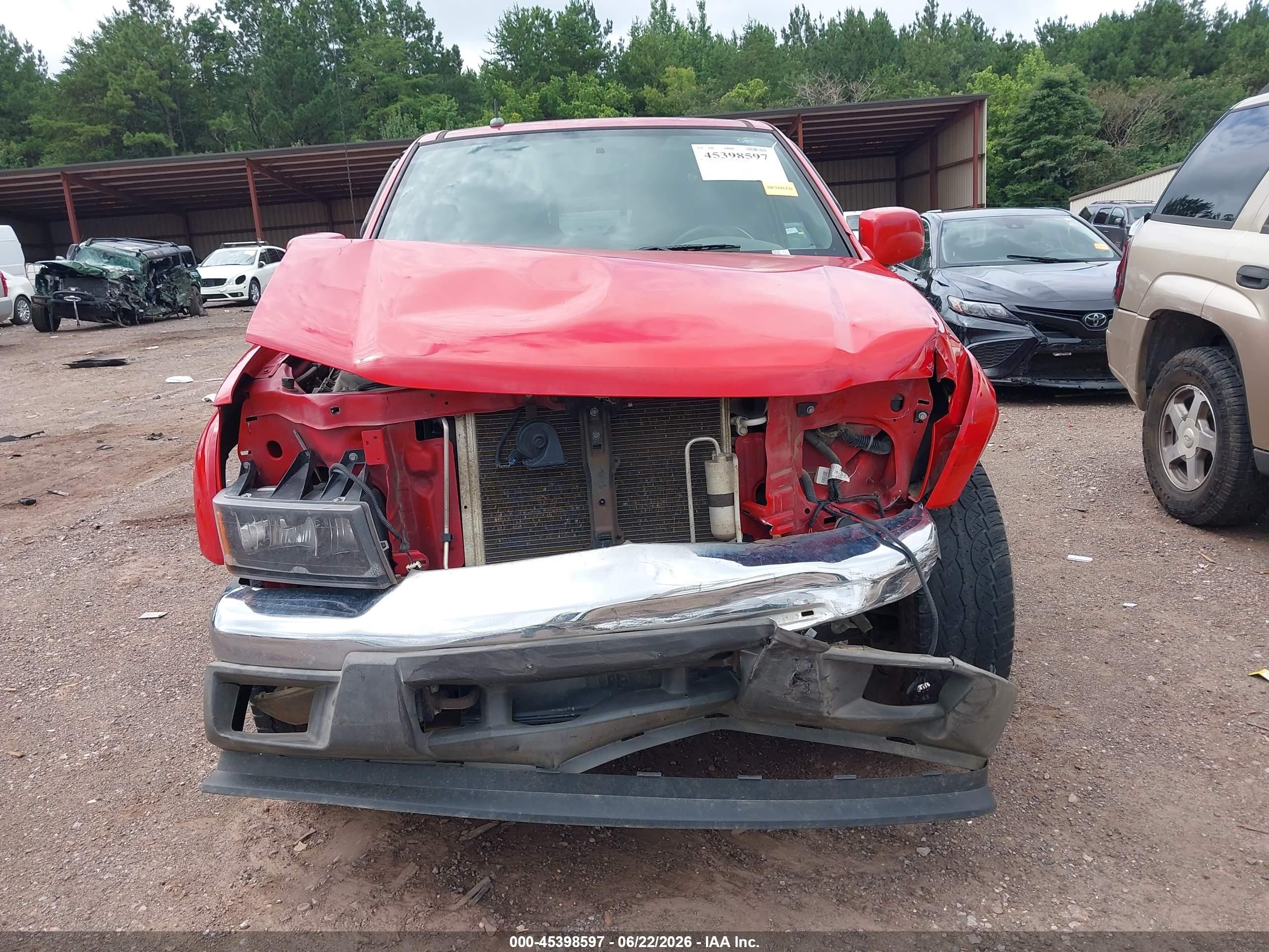 2012 Chevrolet Colorado Lt W/2lt Red vin: 1GCHSDFE2C8150544