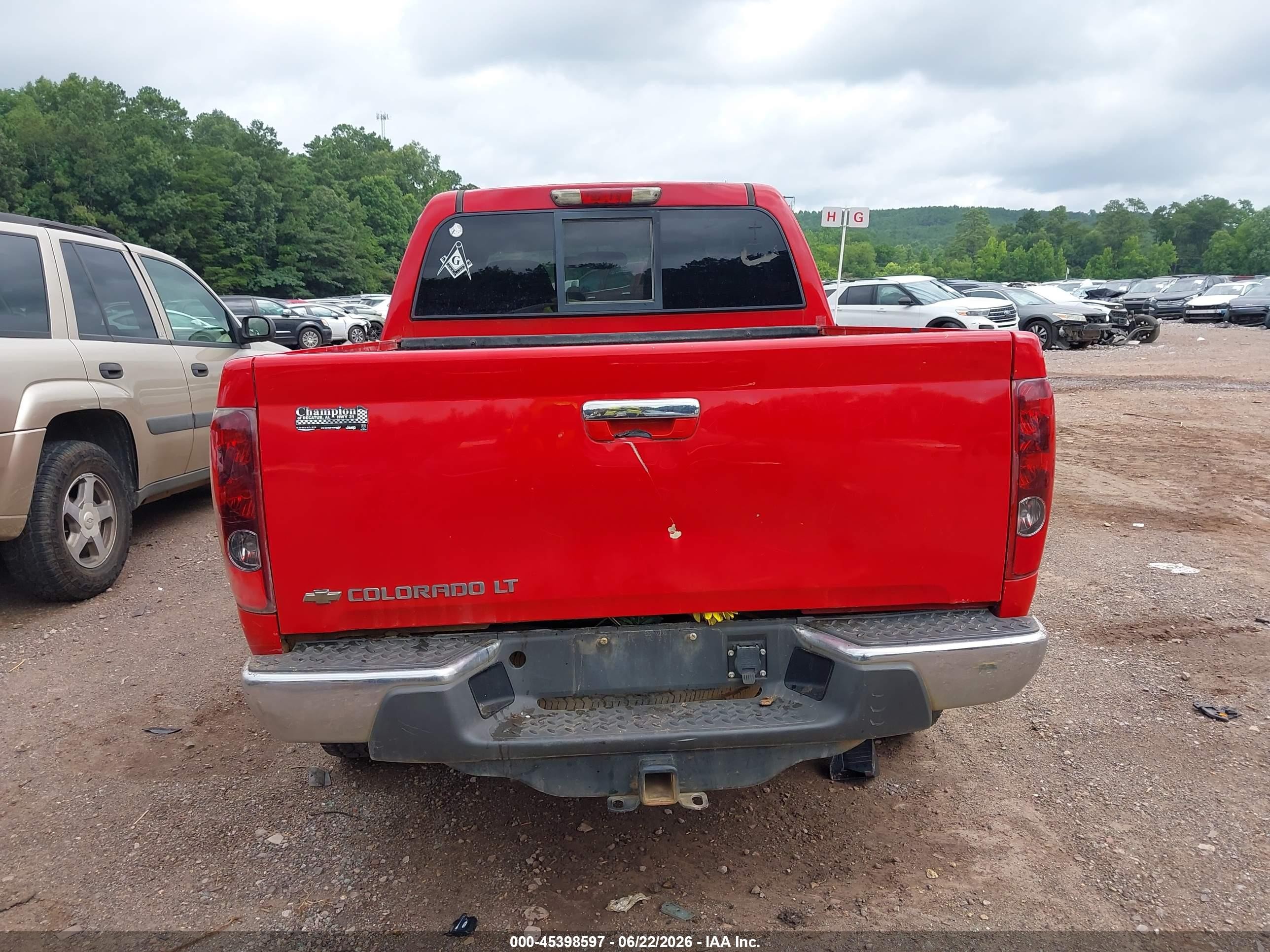 2012 Chevrolet Colorado Lt W/2lt Red vin: 1GCHSDFE2C8150544