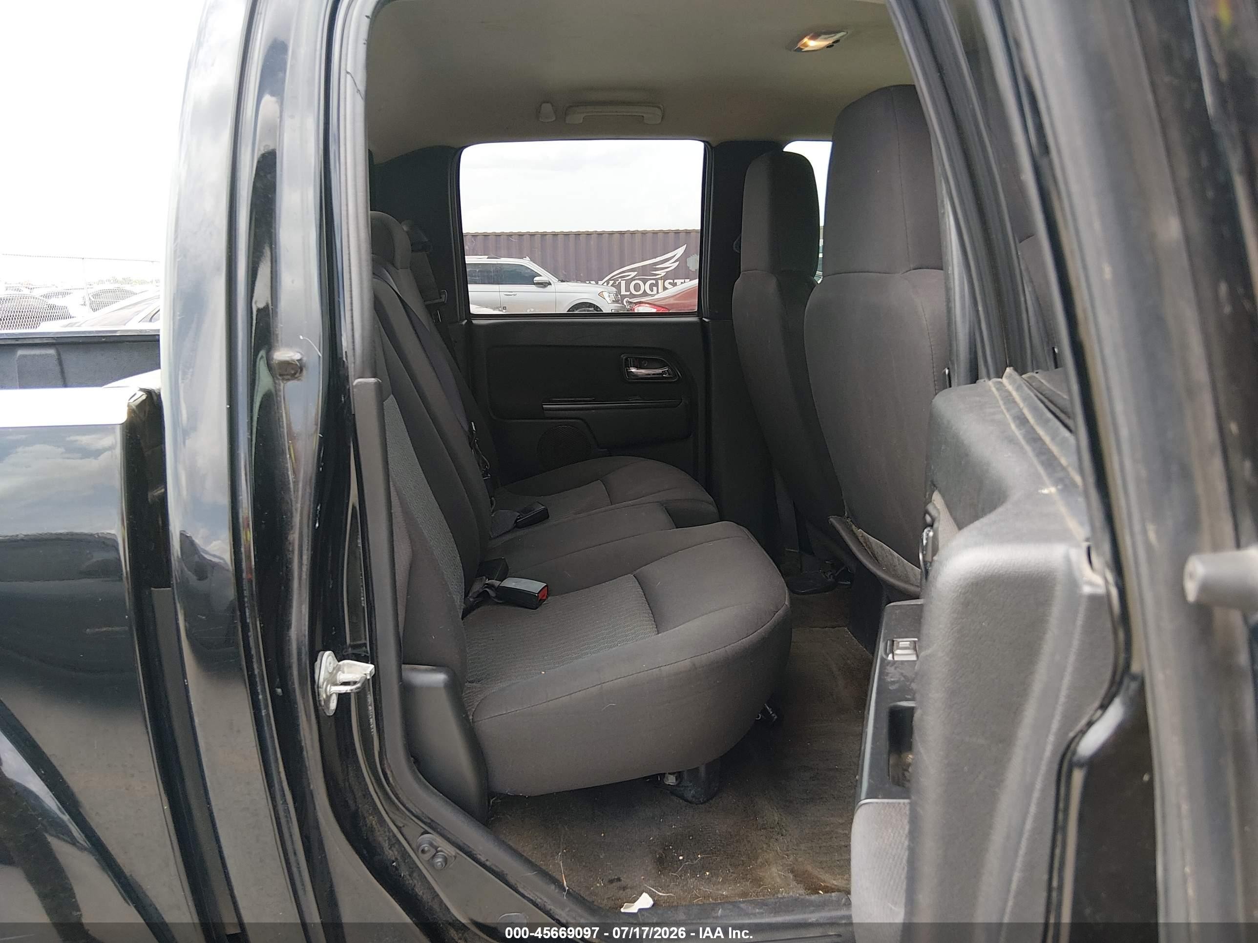 2012 Chevrolet Colorado Lt W/2lt Black vin: 1GCHSDFE6C8138719
