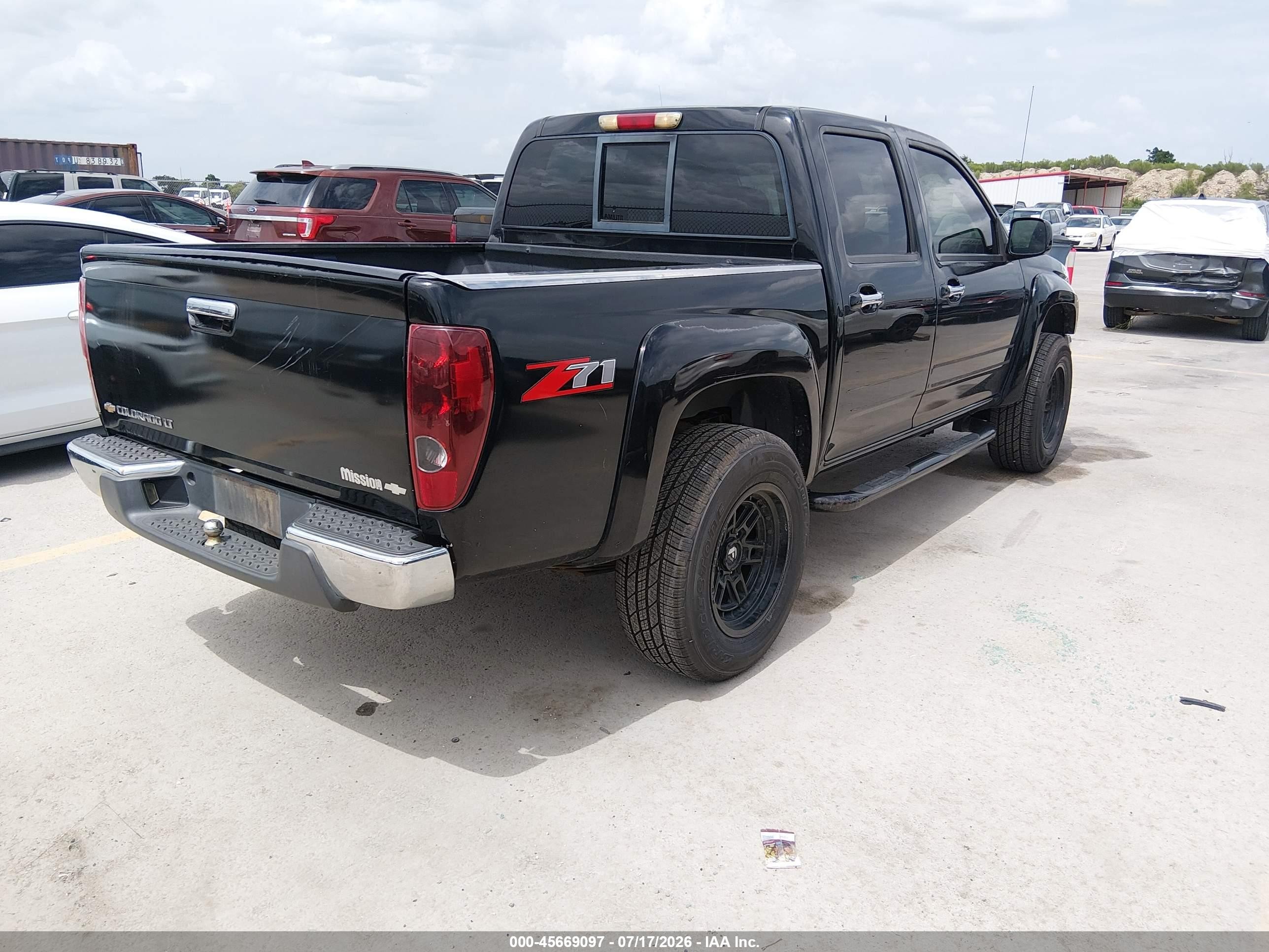 2012 Chevrolet Colorado Lt W/2lt Black vin: 1GCHSDFE6C8138719