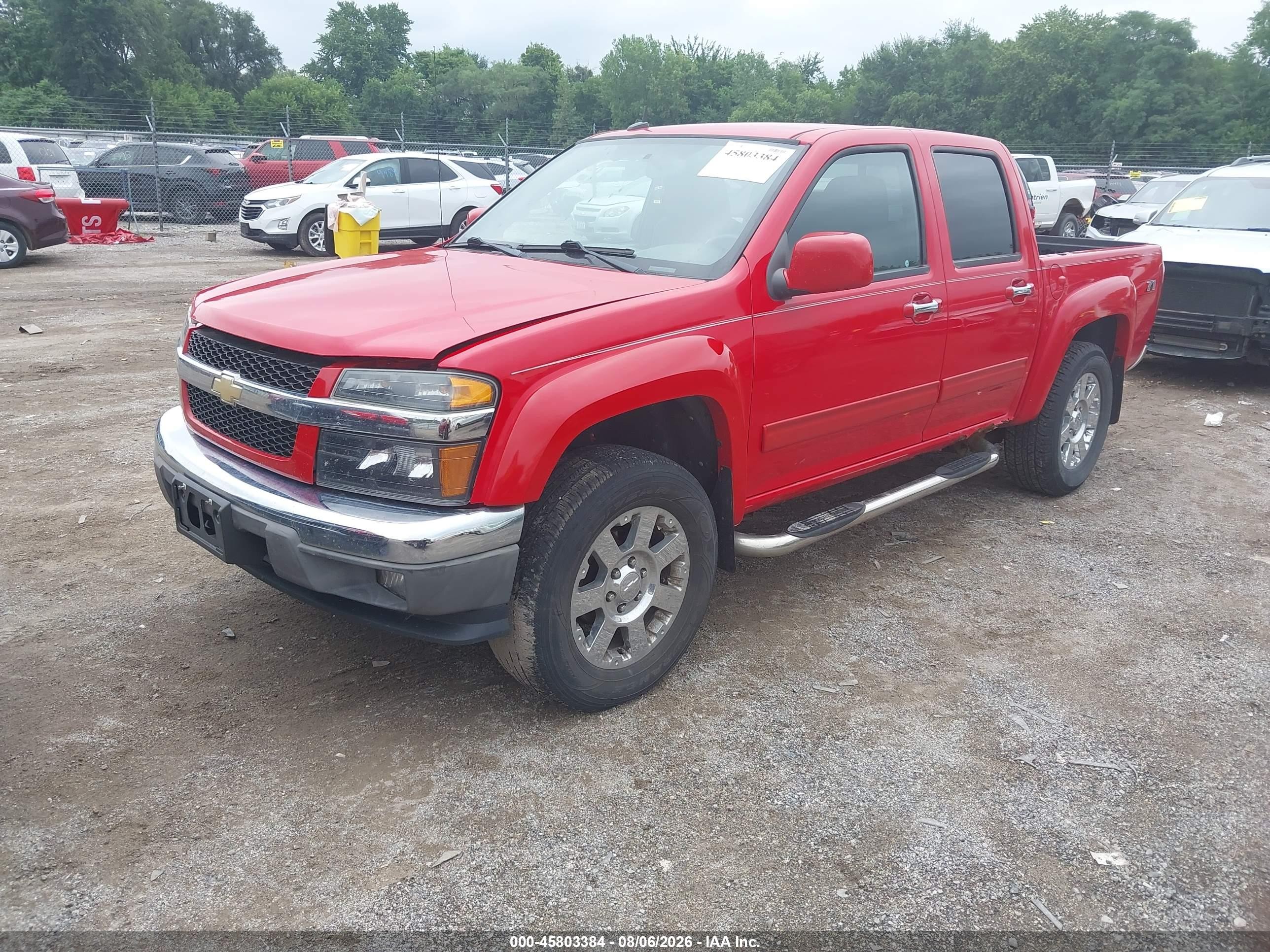 2012 Chevrolet Colorado Lt W/2lt Red vin: 1GCHSDFE7C8108483