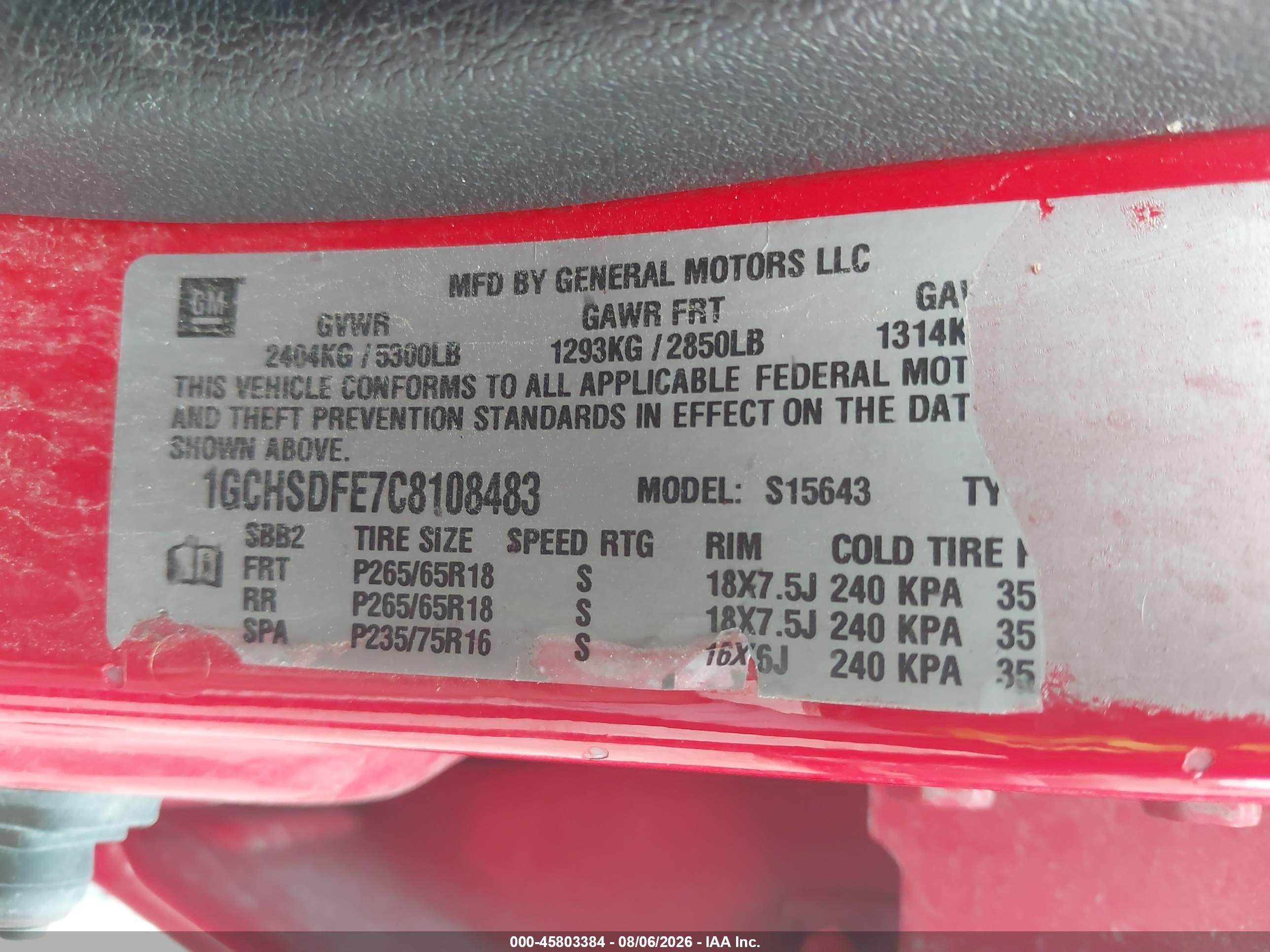2012 Chevrolet Colorado Lt W/2lt Red vin: 1GCHSDFE7C8108483