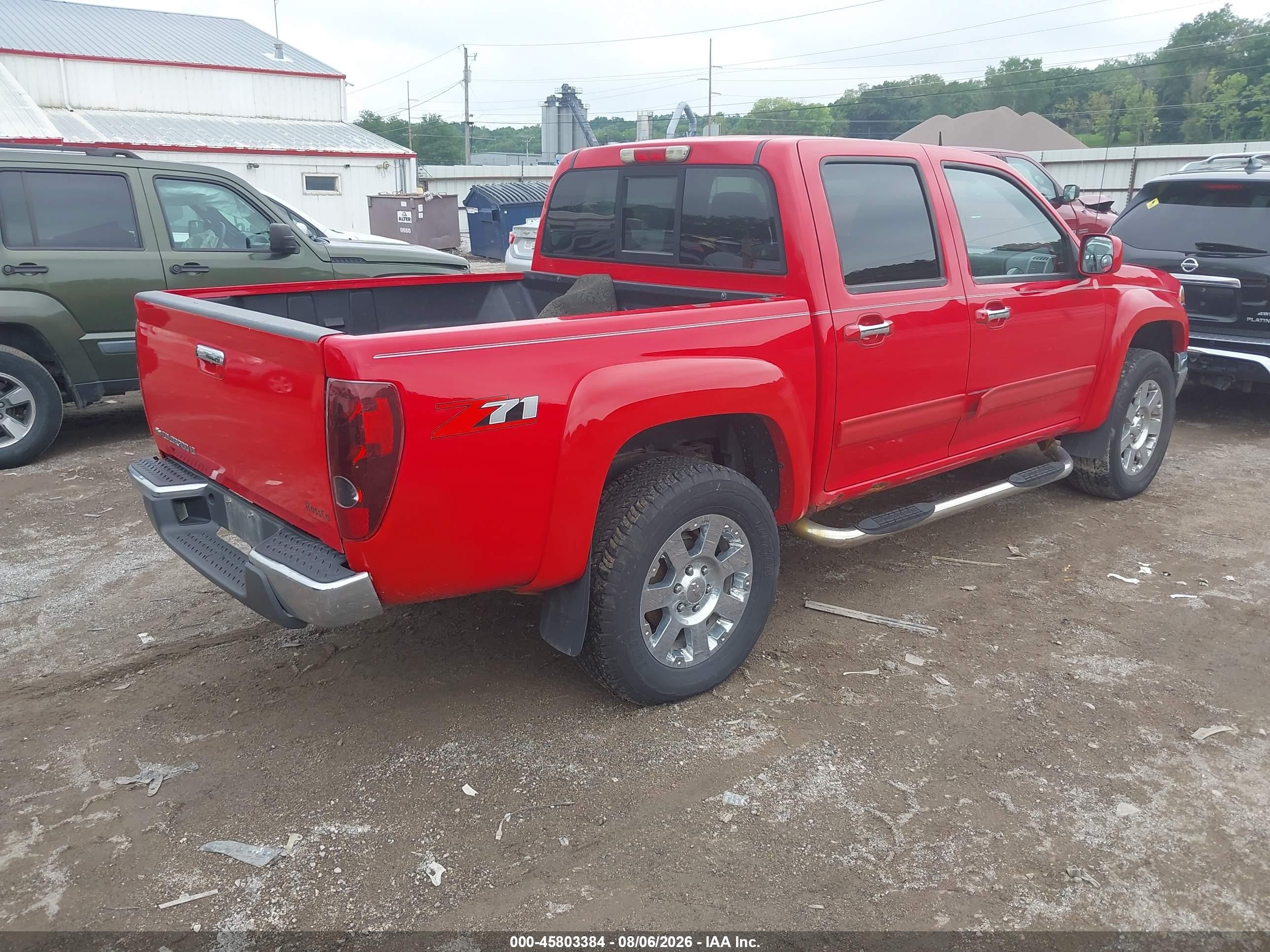 2012 Chevrolet Colorado Lt W/2lt Red vin: 1GCHSDFE7C8108483