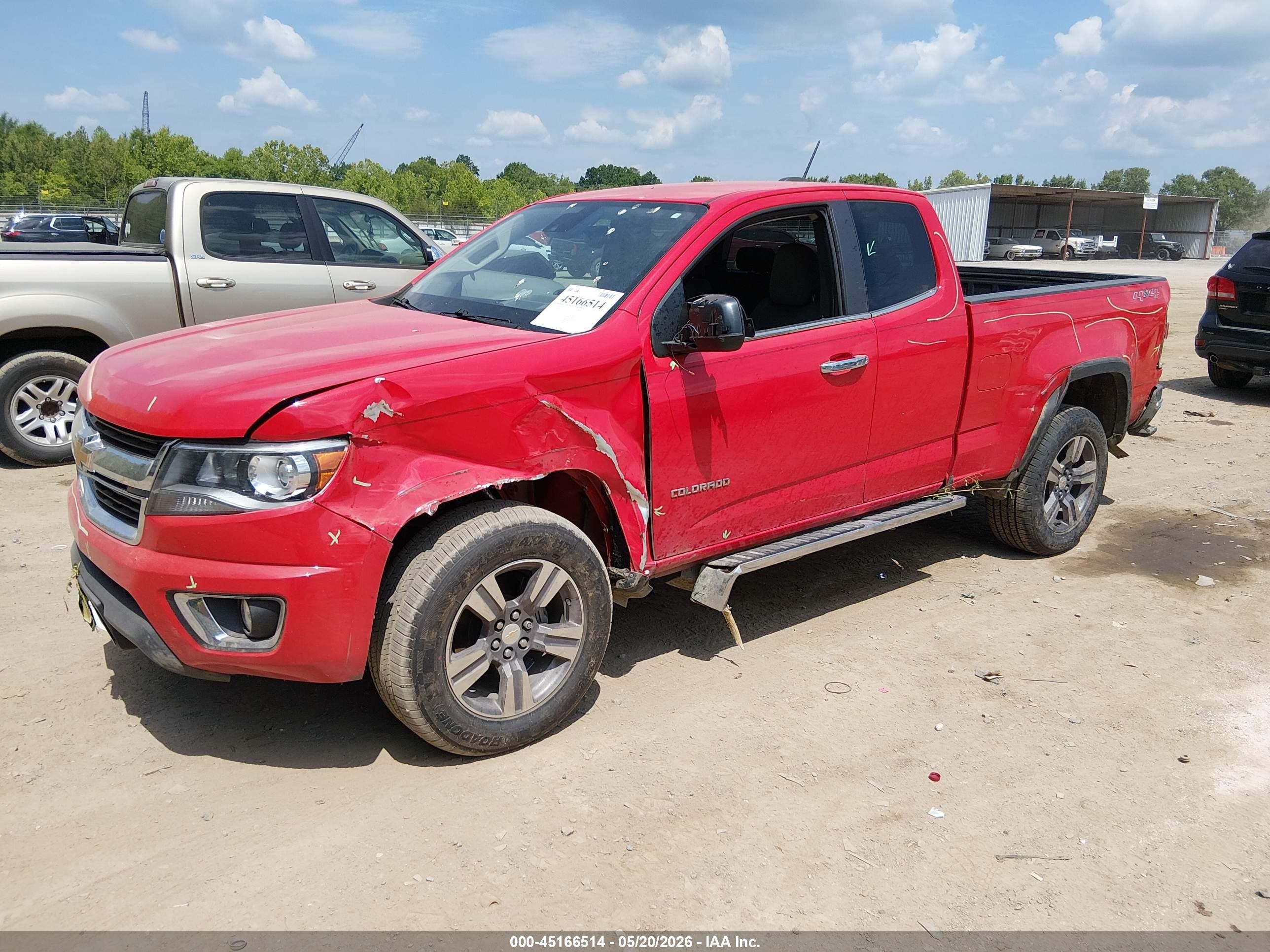 2015 Chevrolet Colorado Lt Red vin: 1GCHTBEA3F1192458