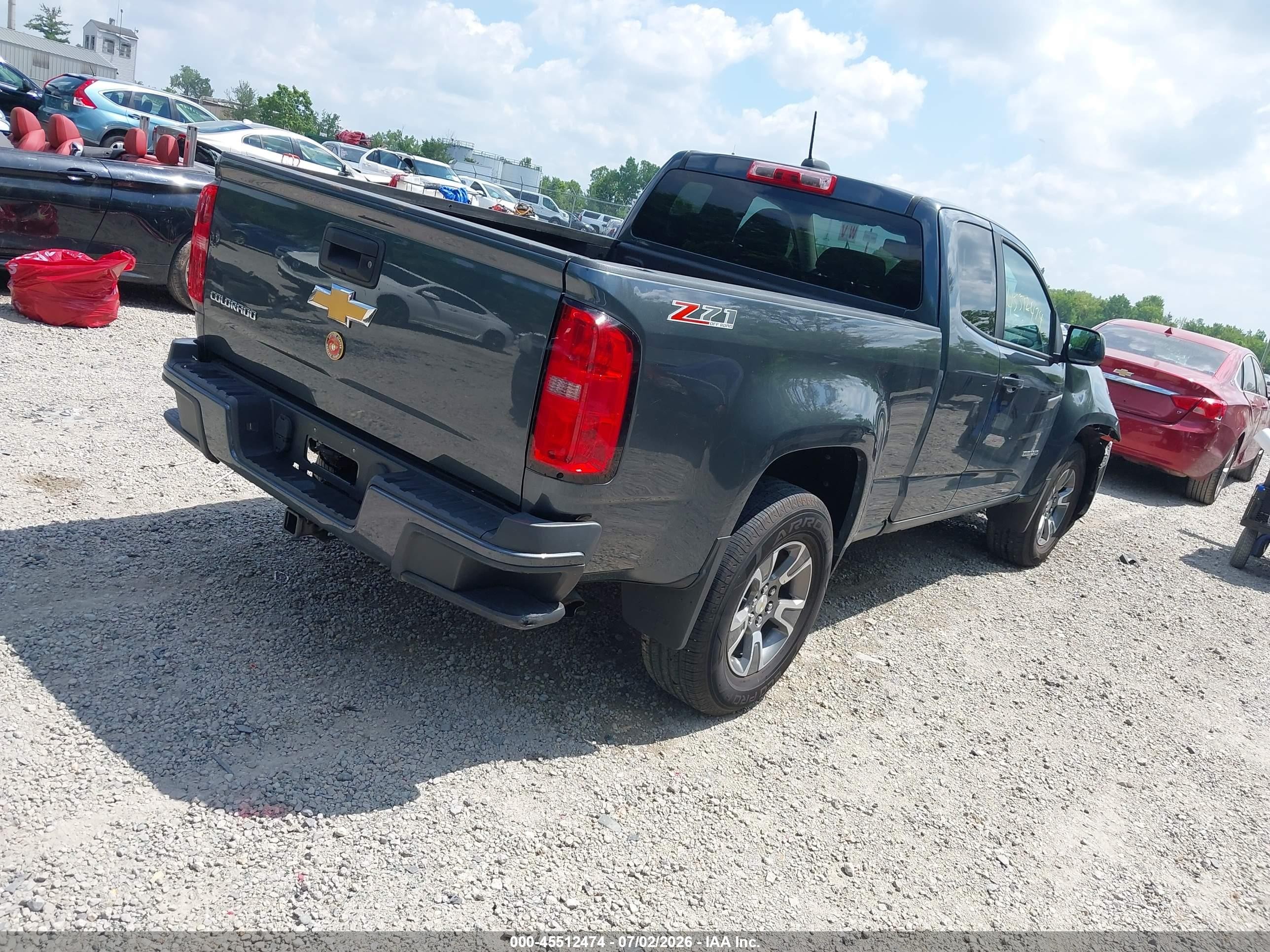 2015 Chevrolet Colorado 4wd Z71 Серый vin: 1GCHTCE39F1201378