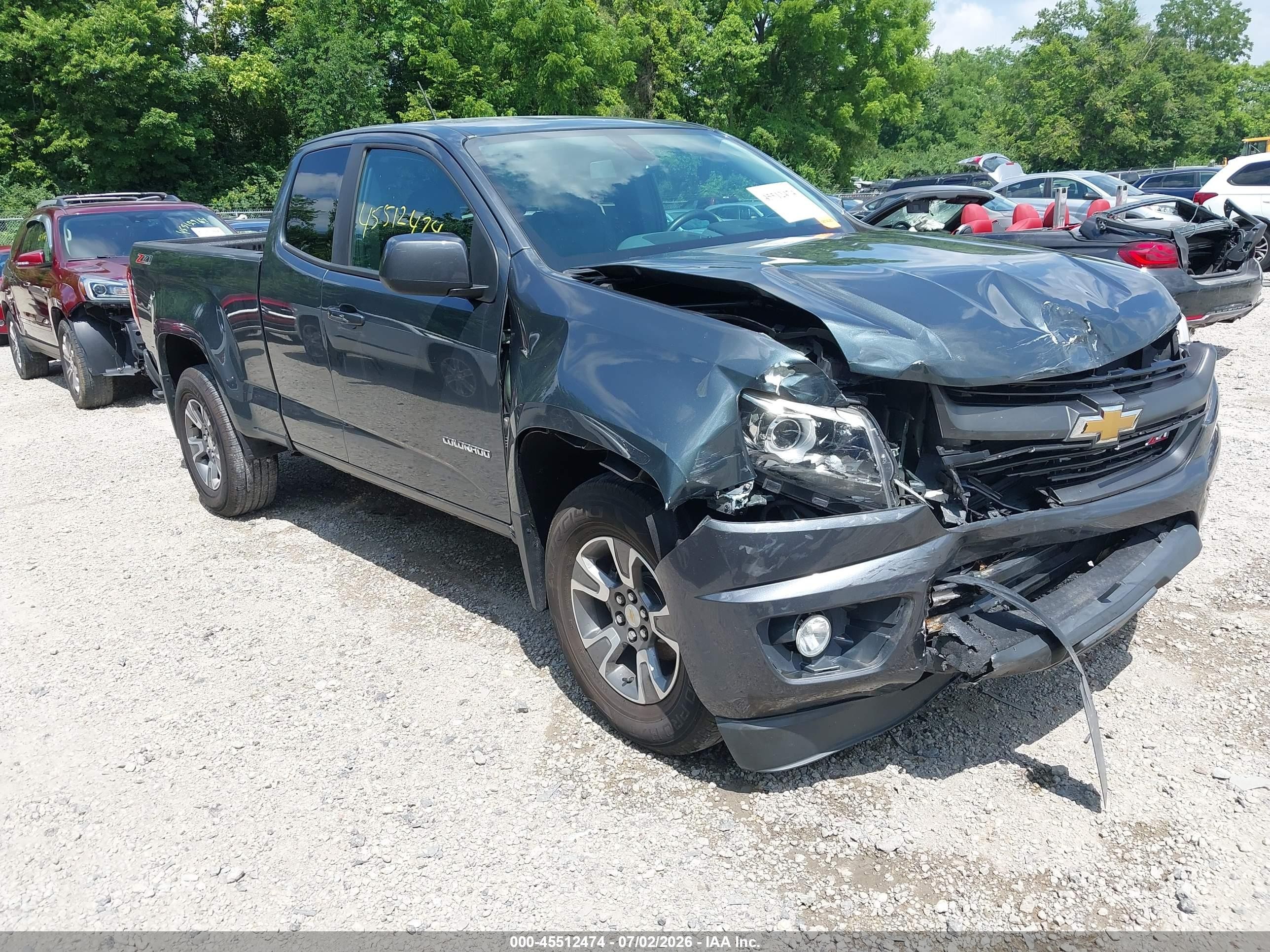 2015 Chevrolet Colorado 4wd Z71 Gray vin: 1GCHTCE39F1201378