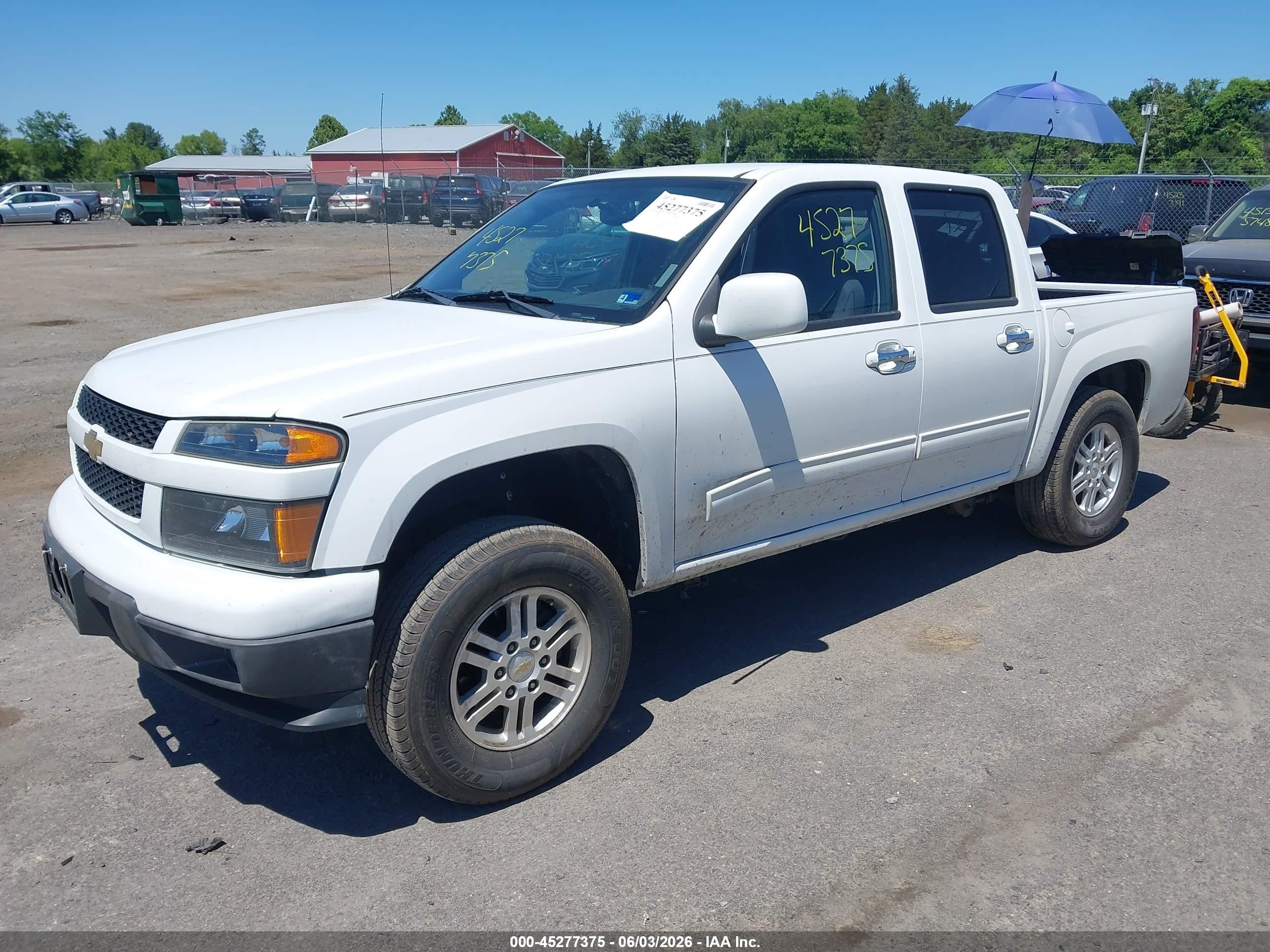 2012 Chevrolet Colorado 1lt White vin: 1GCHTCFE3C8169675
