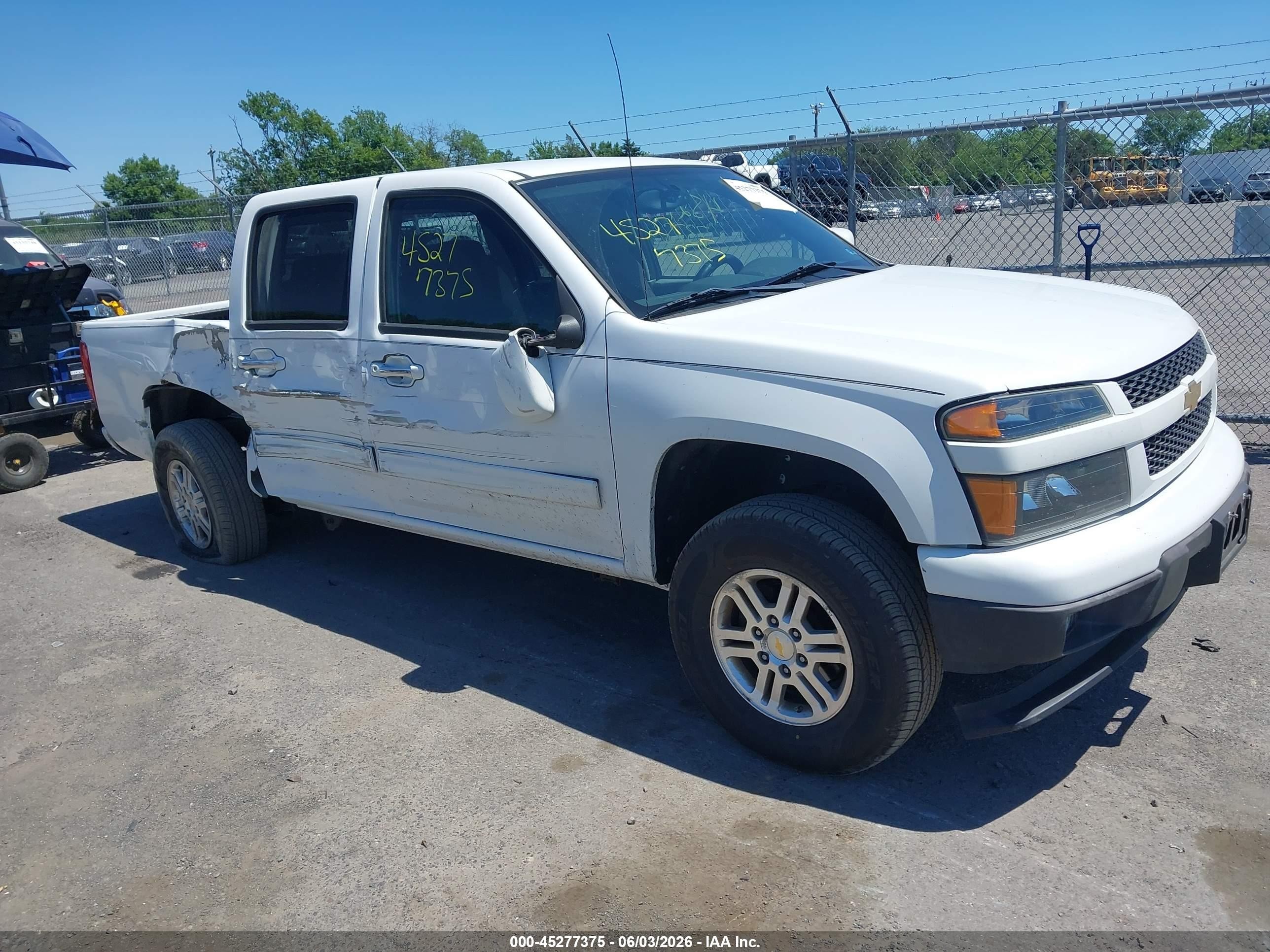 2012 Chevrolet Colorado 1lt White vin: 1GCHTCFE3C8169675
