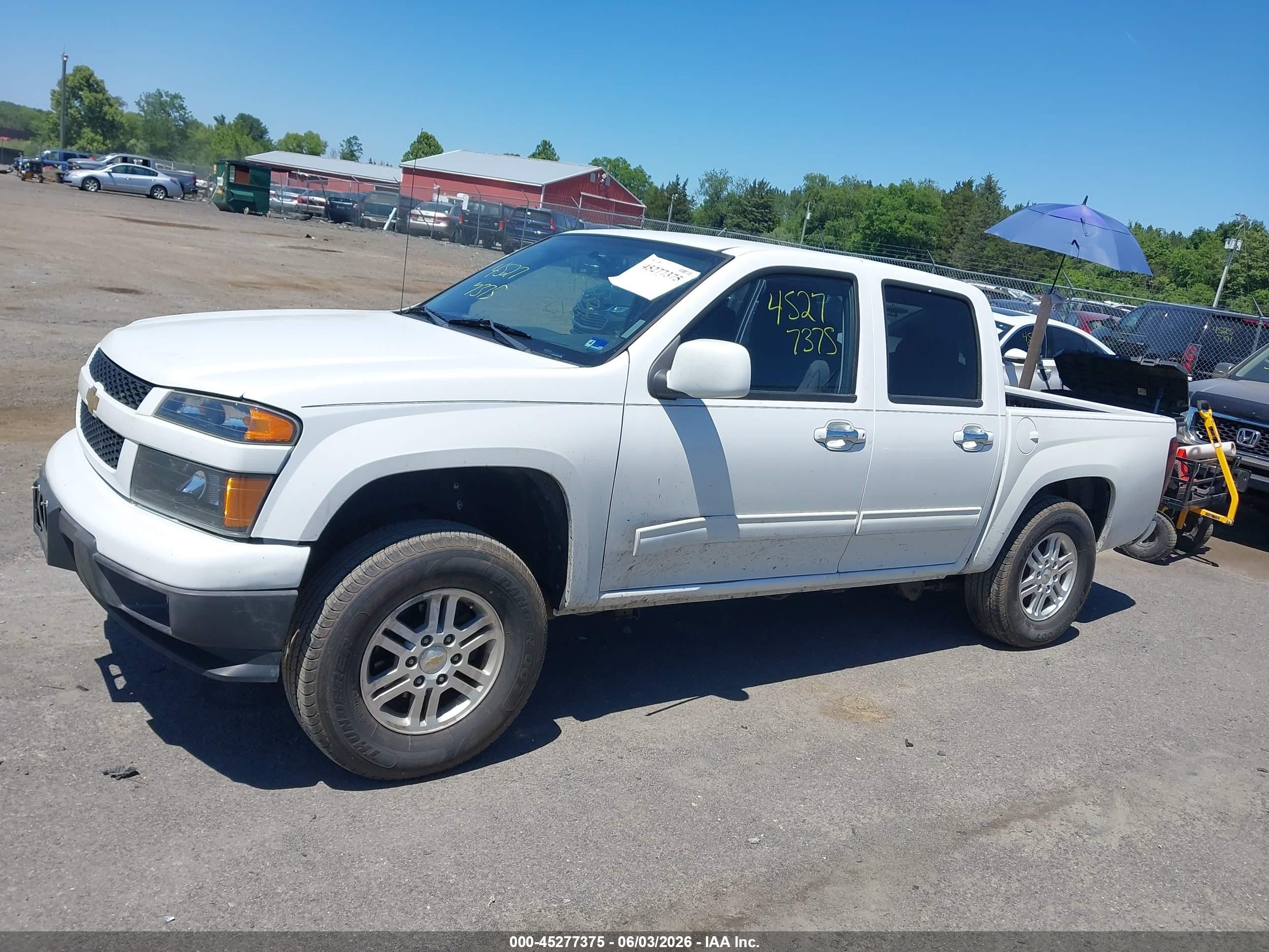 2012 Chevrolet Colorado 1lt White vin: 1GCHTCFE3C8169675