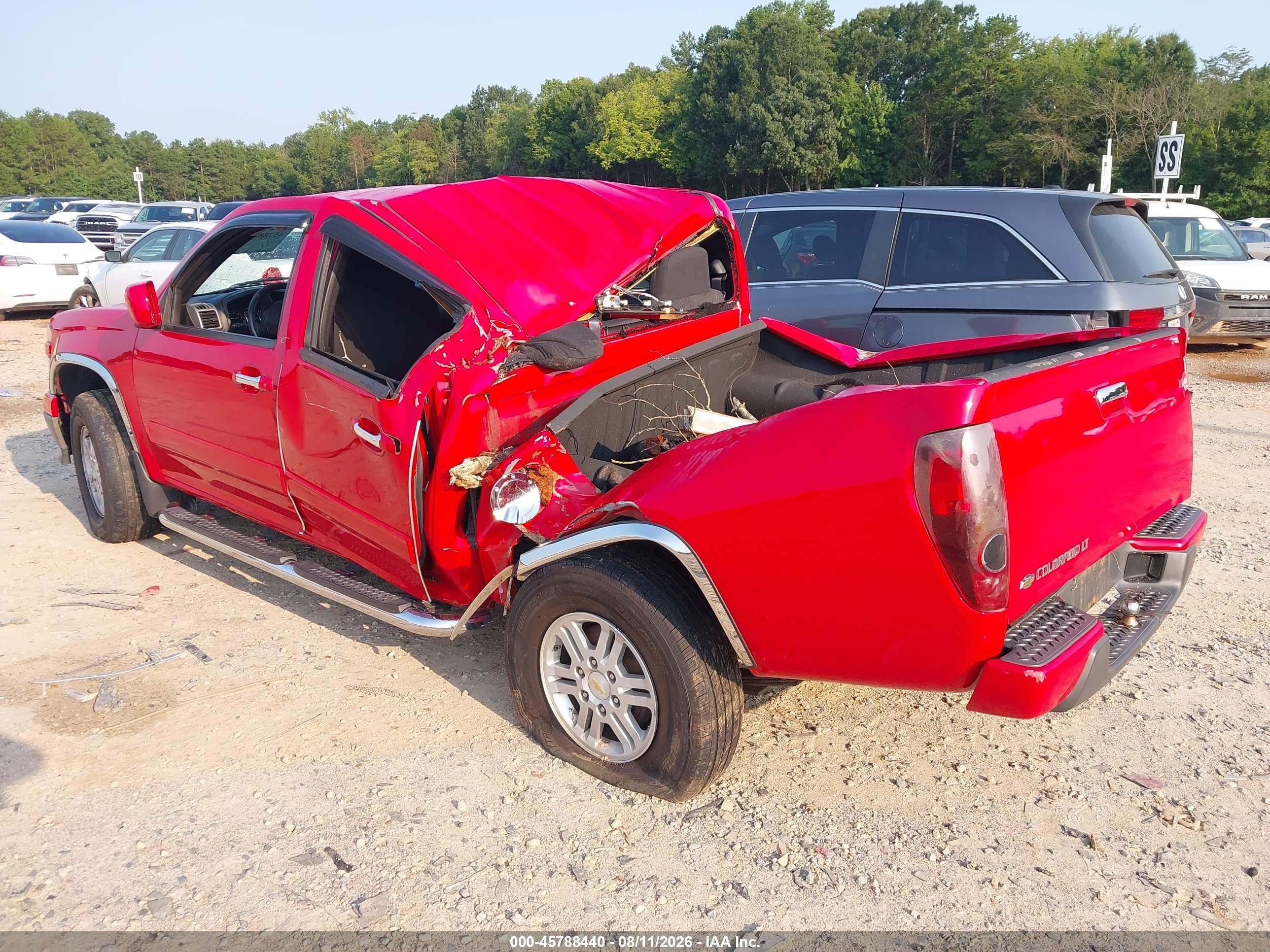 2011 Chevrolet Colorado 1lt Red vin: 1GCHTCFE6B8126494