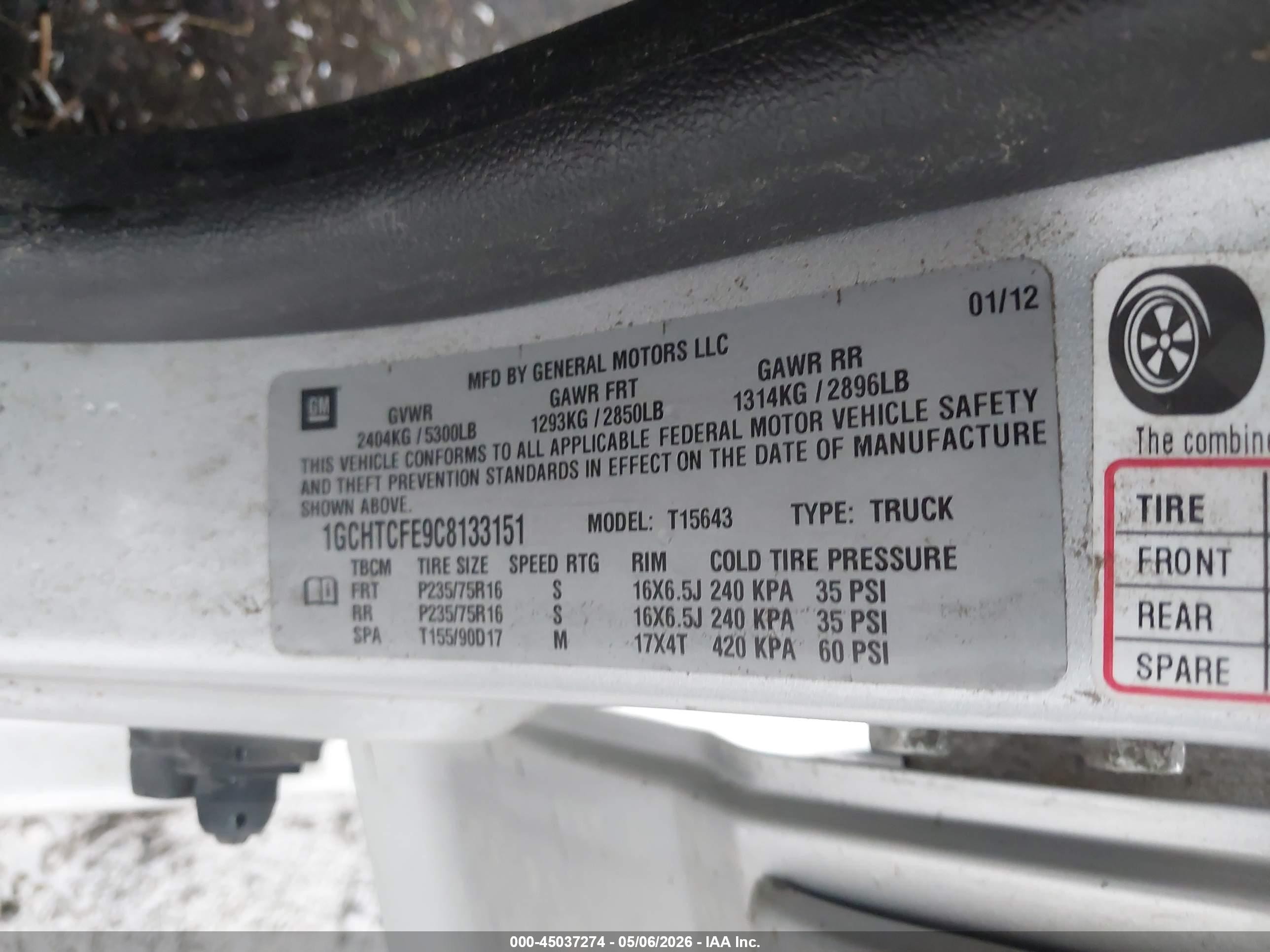 2012 Chevrolet Colorado 1lt Серебряный vin: 1GCHTCFE9C8133151