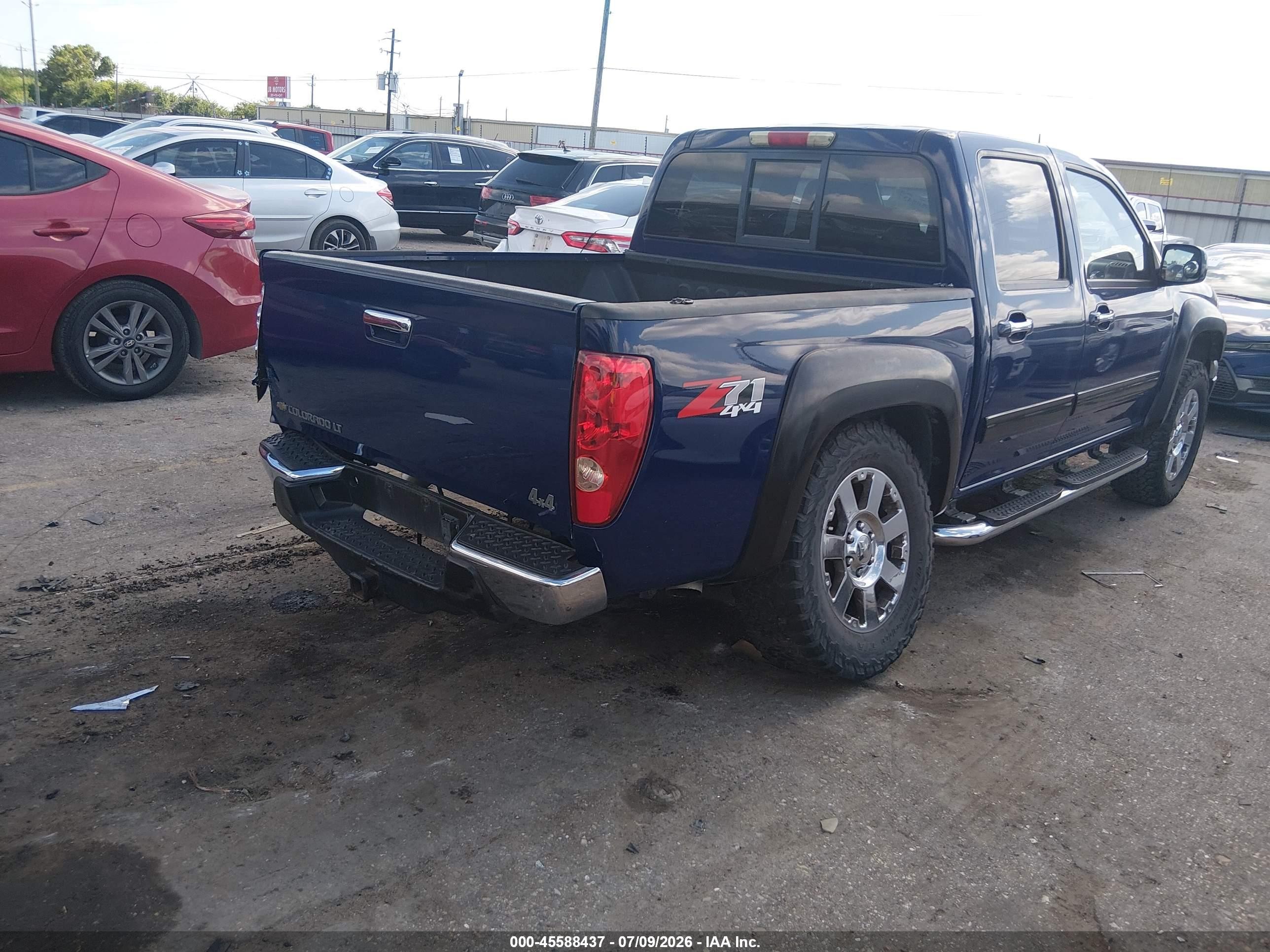 2012 Chevrolet Colorado Lt W/2lt Blue vin: 1GCHTDFE4C8114738