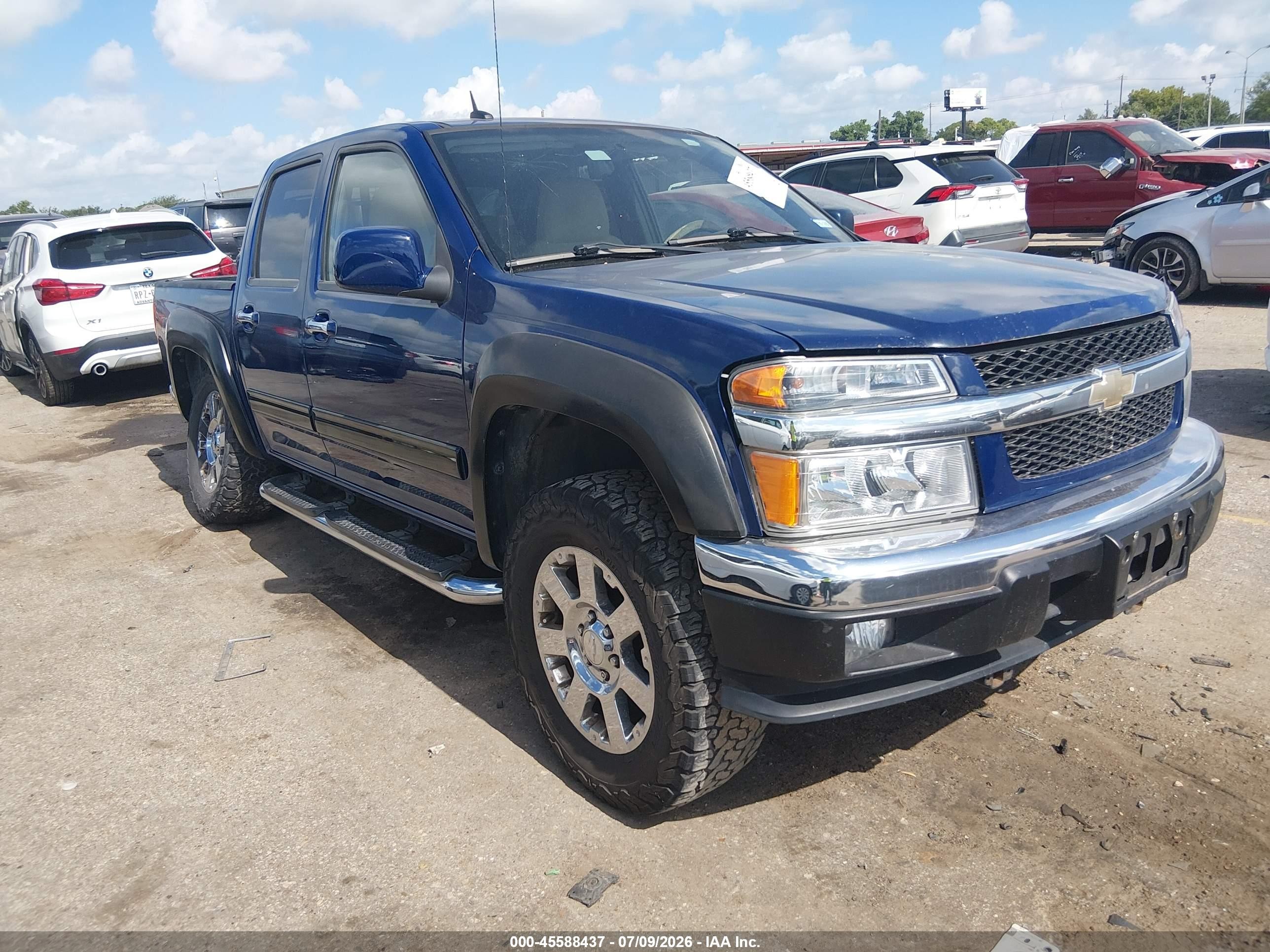 2012 Chevrolet Colorado Lt W/2lt Blue vin: 1GCHTDFE4C8114738