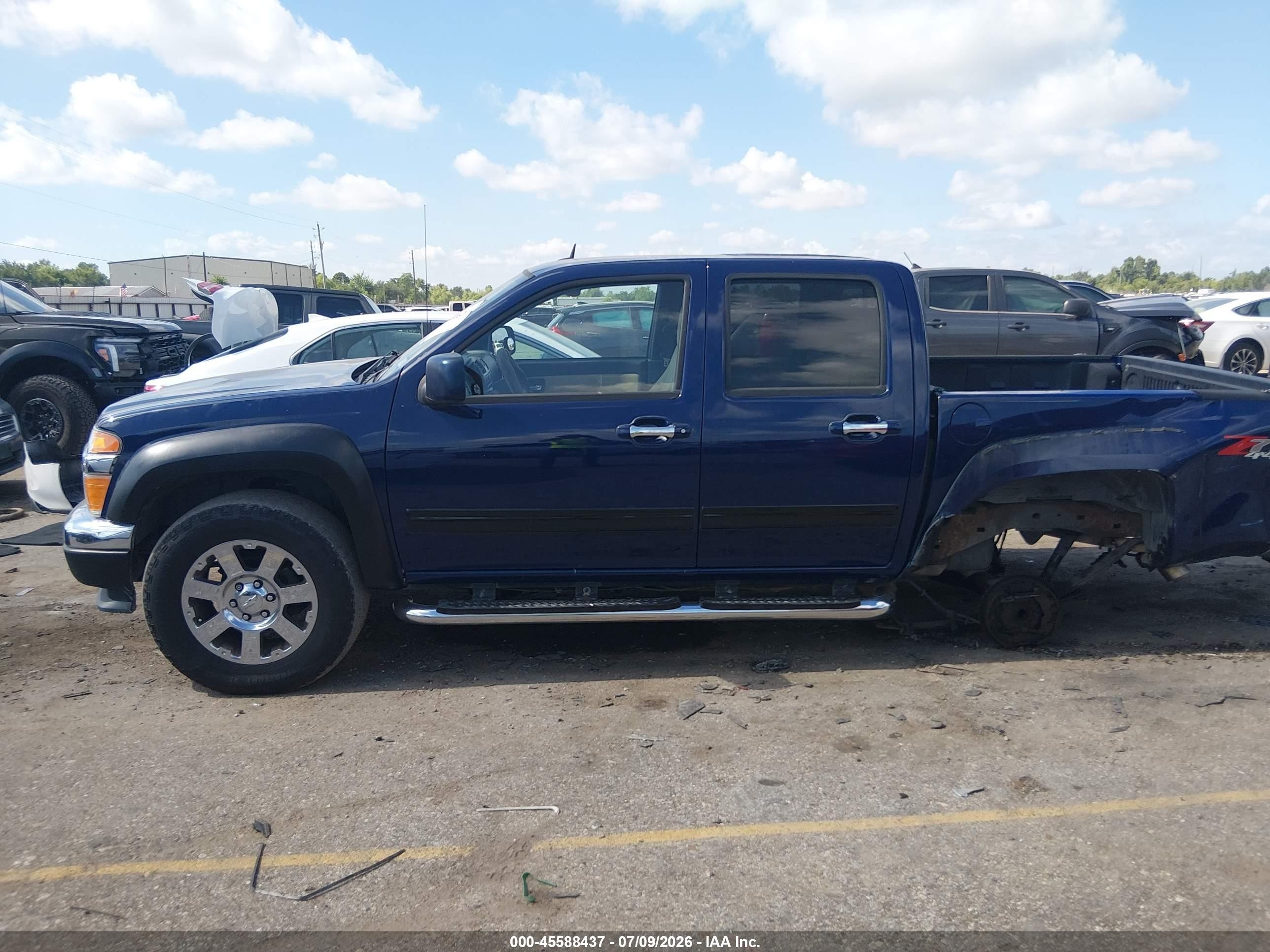 2012 Chevrolet Colorado Lt W/2lt Blue vin: 1GCHTDFE4C8114738