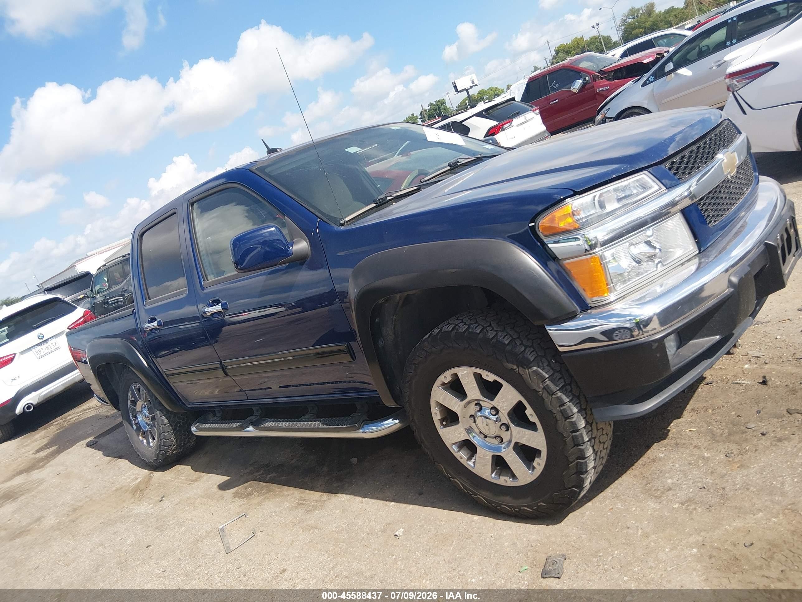2012 Chevrolet Colorado Lt W/2lt Blue vin: 1GCHTDFE4C8114738