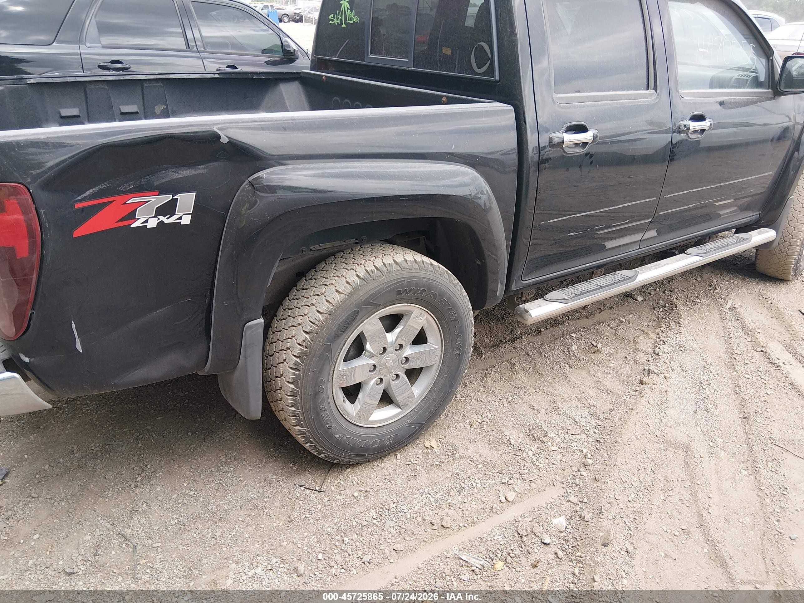 2012 Chevrolet Colorado 2lt Black vin: 1GCHTDFE7C8134725