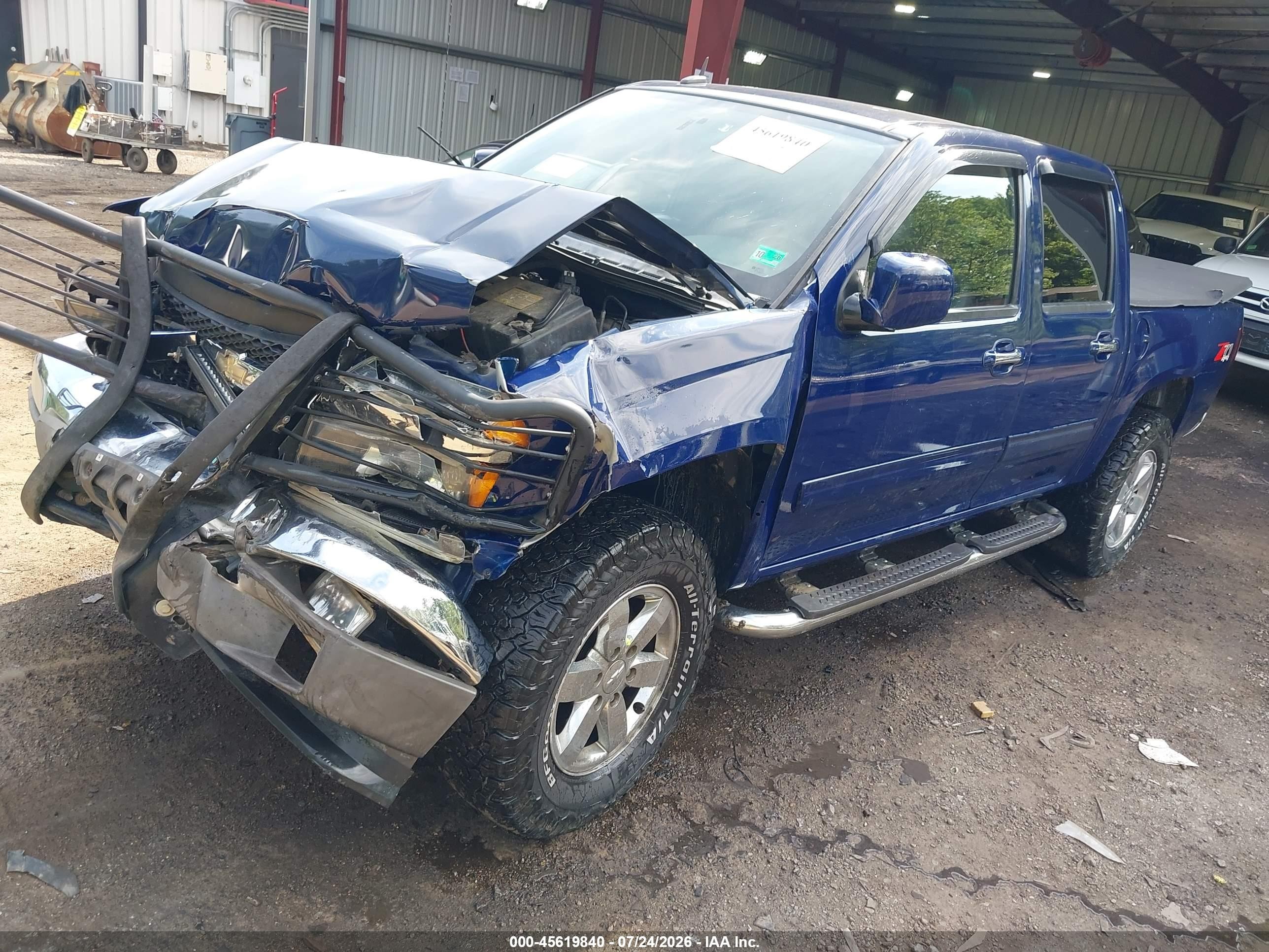 2012 Chevrolet Colorado Lt W/2lt Blue vin: 1GCHTDFE9C8134239