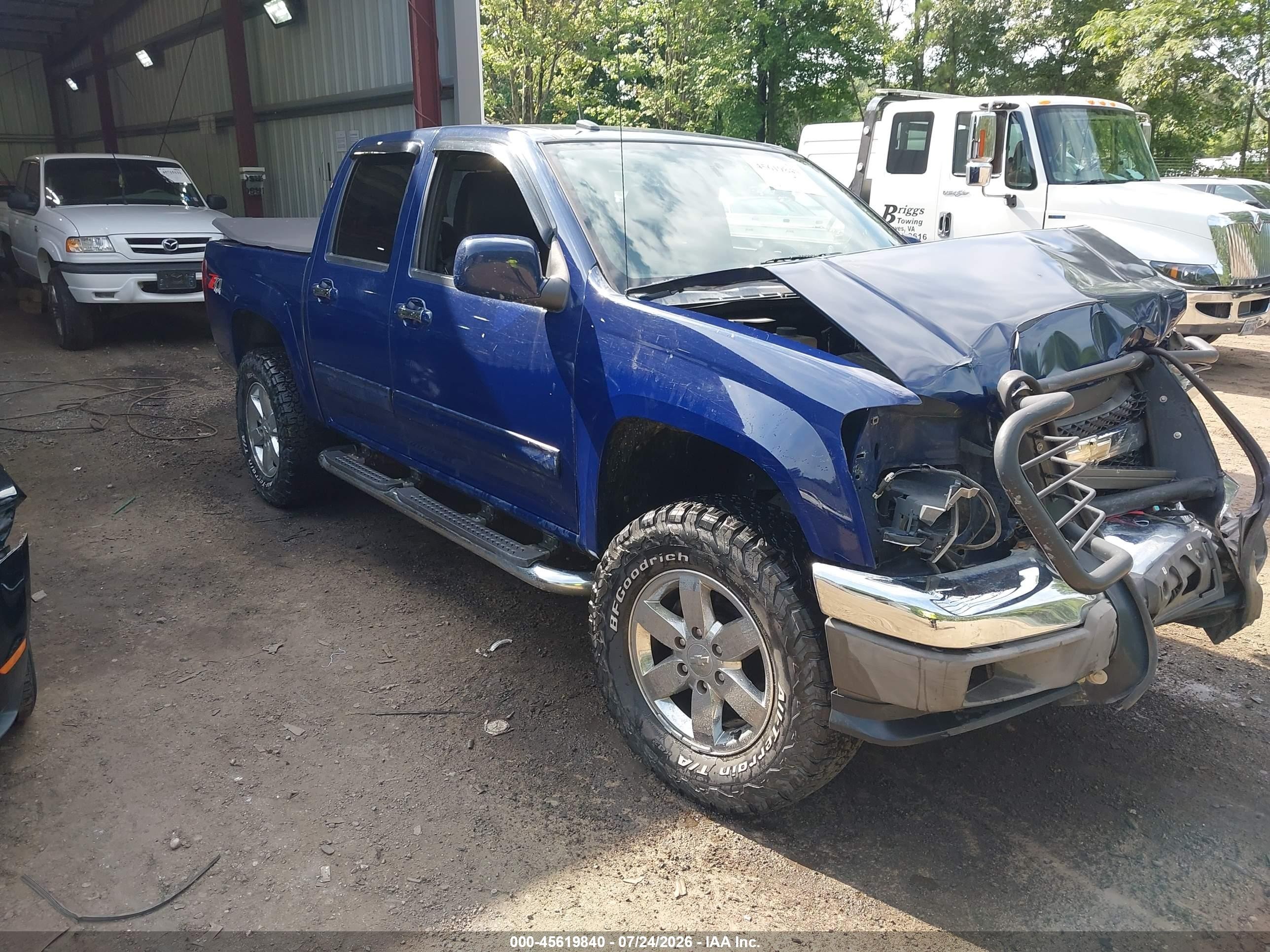 2012 Chevrolet Colorado Lt W/2lt Blue vin: 1GCHTDFE9C8134239