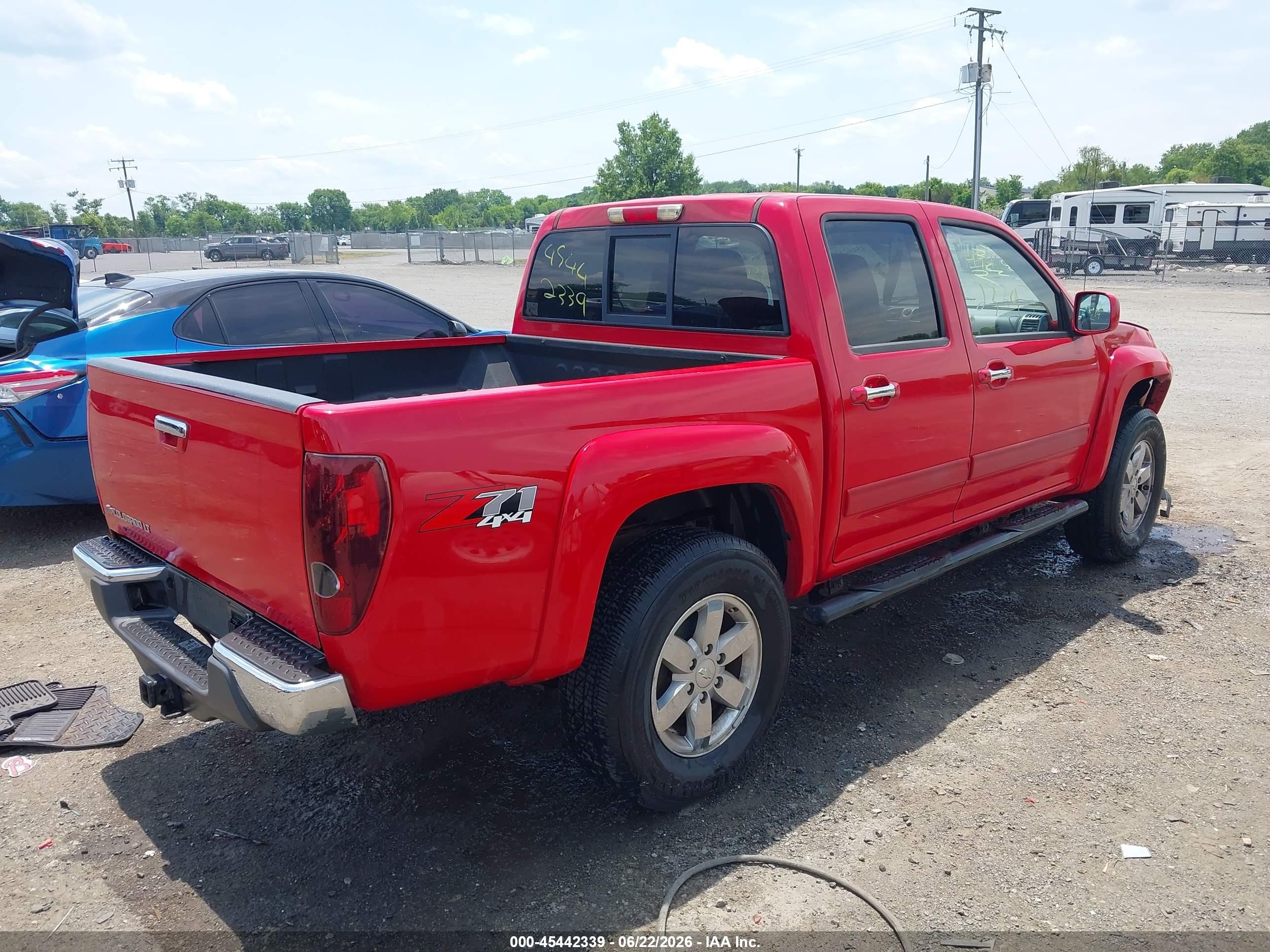 2012 Chevrolet Colorado Lt W/2lt Red vin: 1GCHTDFE9C8136458