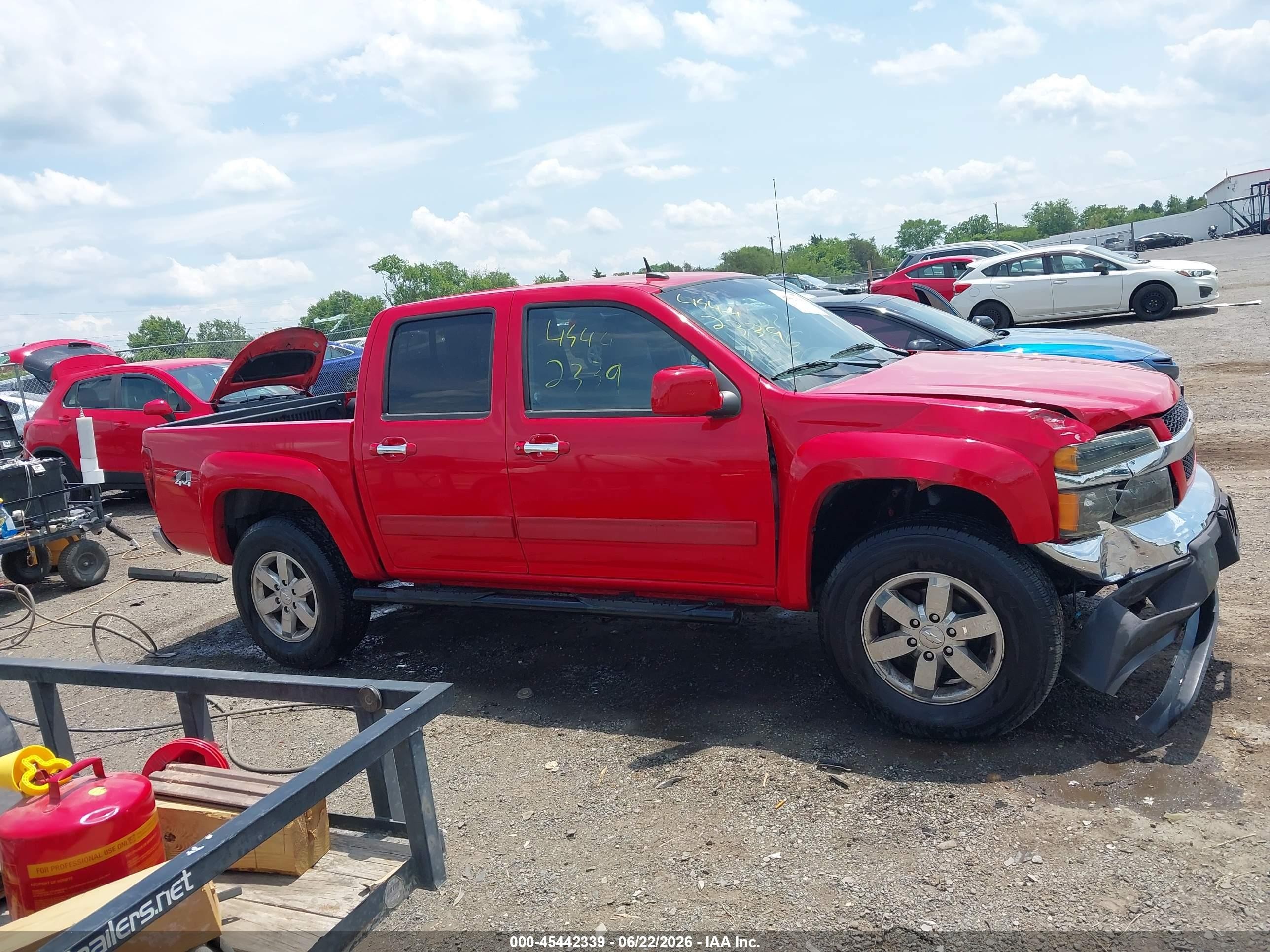 2012 Chevrolet Colorado Lt W/2lt Red vin: 1GCHTDFE9C8136458